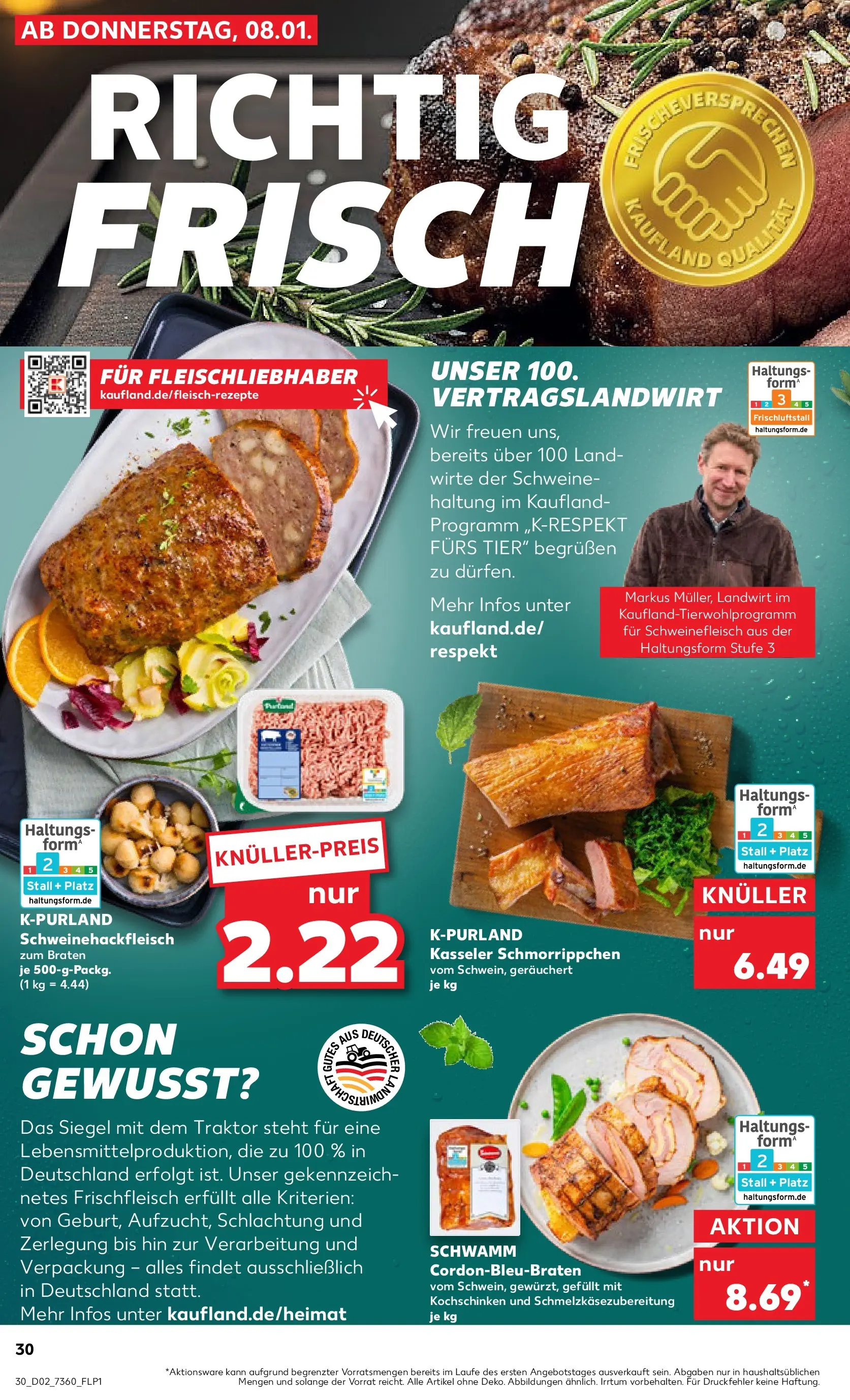 Prospekt Kaufland ab 11.01.2026 » Angebote Online zum Blättern | Seite: 30 | Produkte: Schweinefleisch