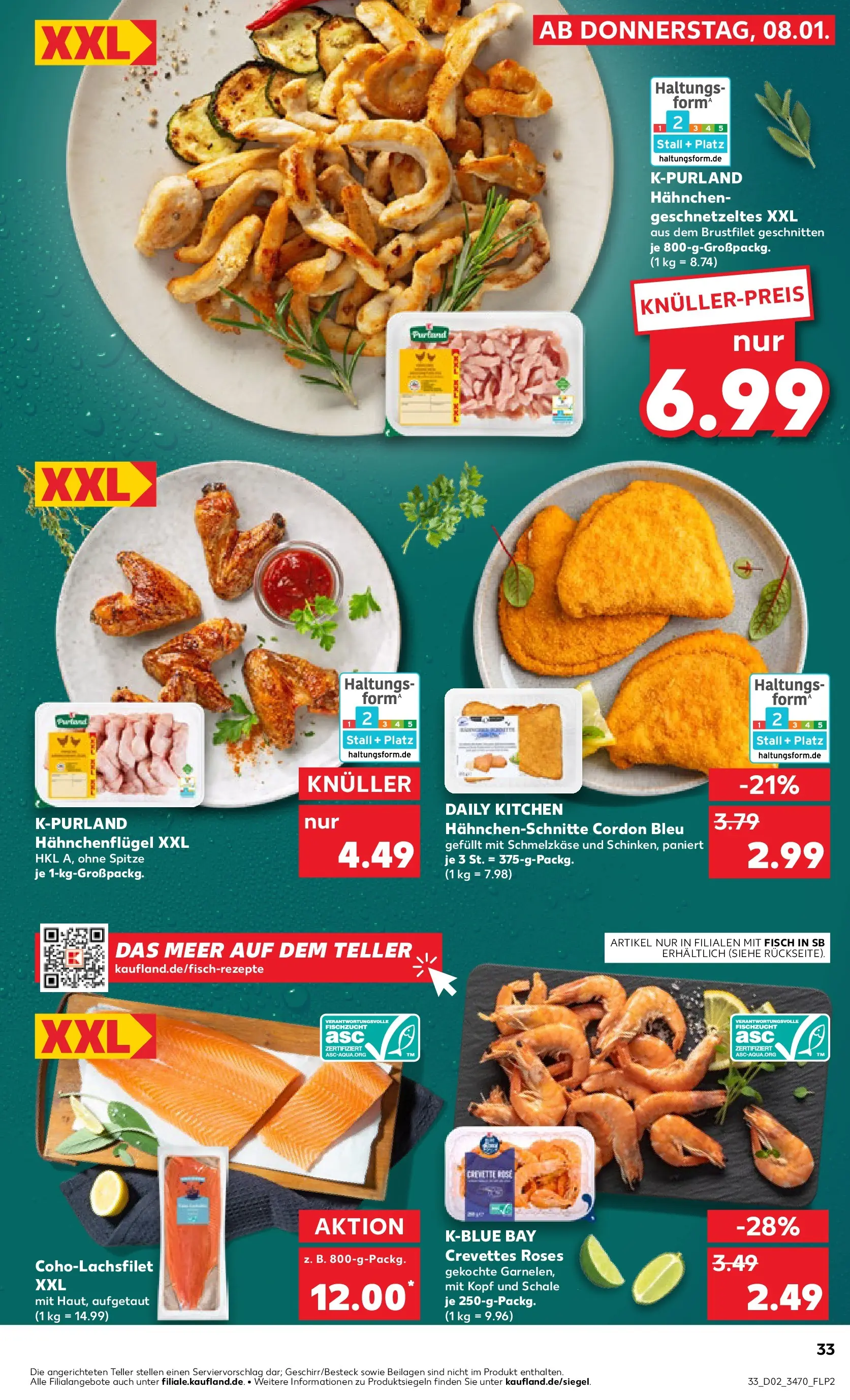 Prospekt Kaufland ab 11.01.2026 » Angebote und Werbung Online | Seite: 33 | Produkte: Hahnchen, Fisch Prospekt Kaufland ab 11.01.2026 » Angebote Online zum Blättern | Seite: 33 | Produkte: Hahnchen, Fisch
