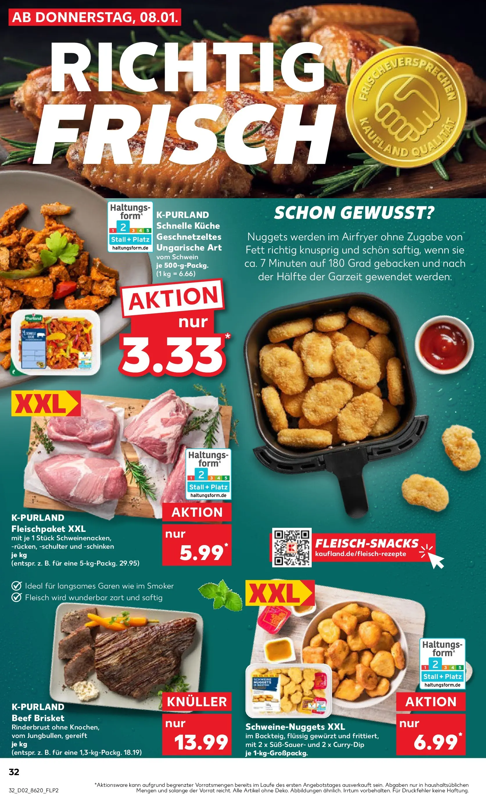 Prospekt Kaufland ab 11.01.2026 » Angebote Online zum Blättern | Seite: 32 | Produkte: Küche, Schinken, Fleisch