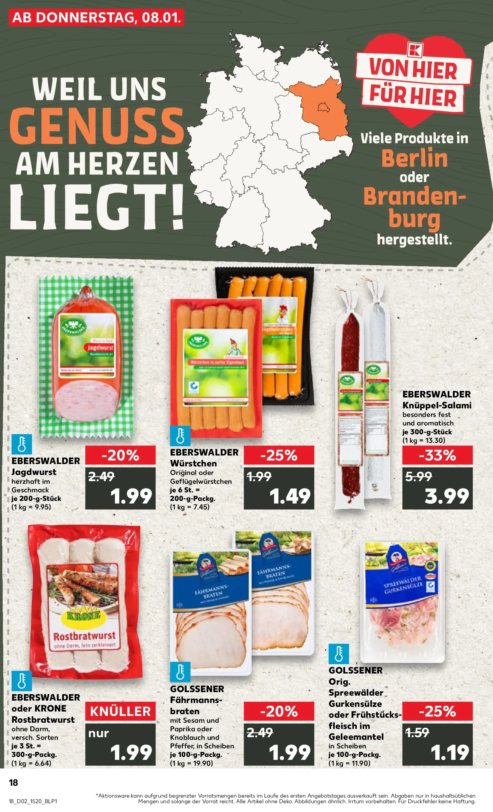 Prospekt Kaufland ab 11.01.2026 » Angebote Online zum Blättern | Seite: 18 | Produkte: Paprika, Knoblauch, Fleisch