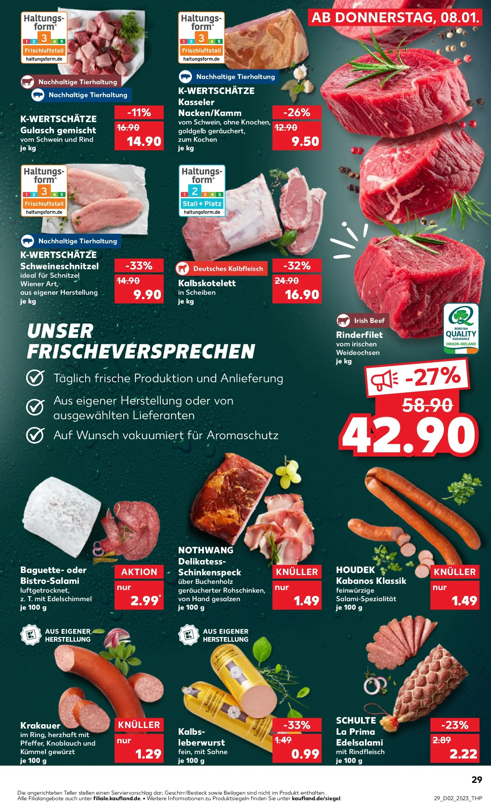 Prospekt Kaufland ab 11.01.2026 » Angebote Online zum Blättern | Seite: 29 | Produkte: Baguette, Schnitzel, Knoblauch, Rindfleisch