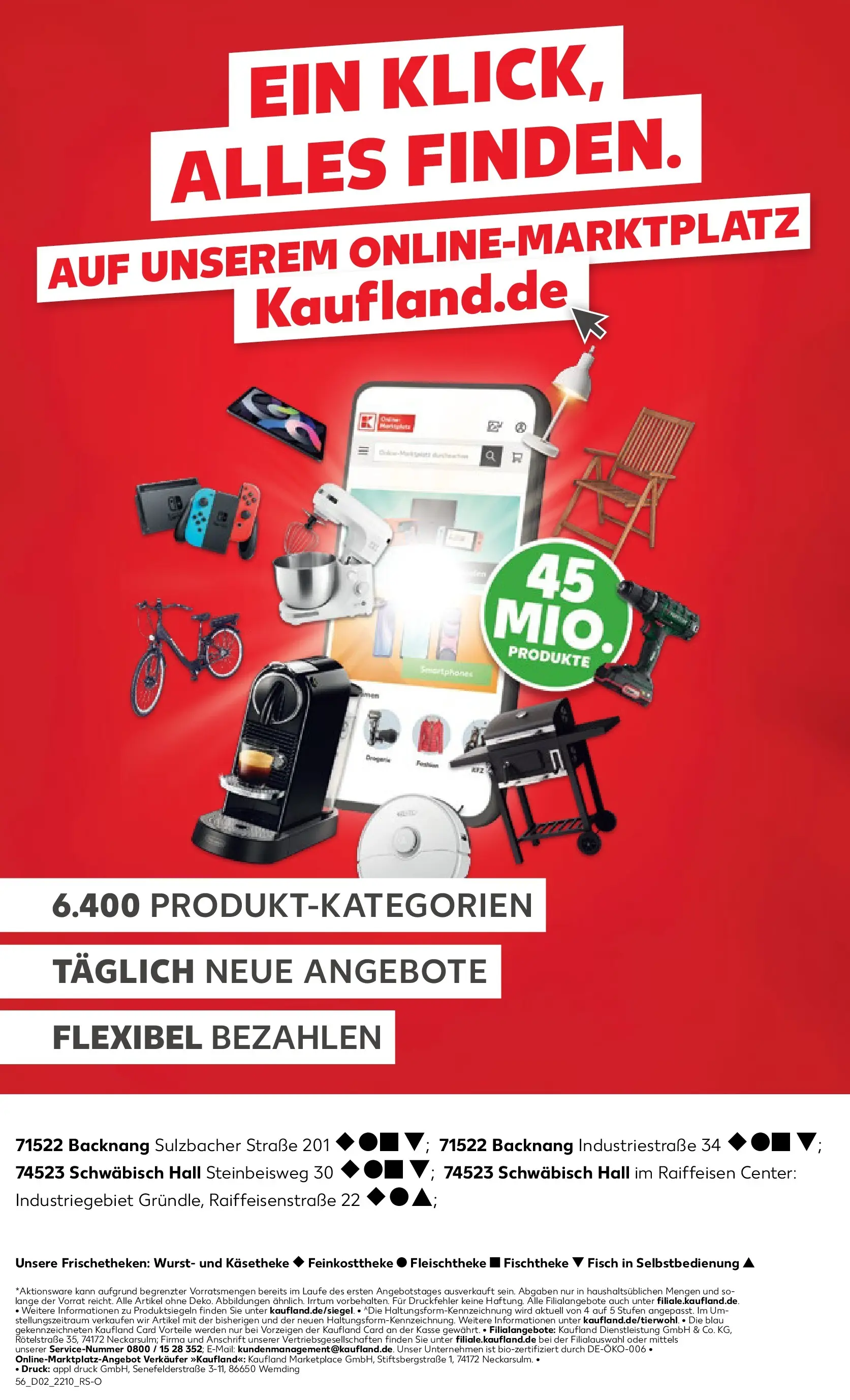Prospekt Kaufland ab 11.01.2026 » Angebote Online zum Blättern | Seite: 56 | Produkte: Grill, Roboter, Stuhl, Wurst