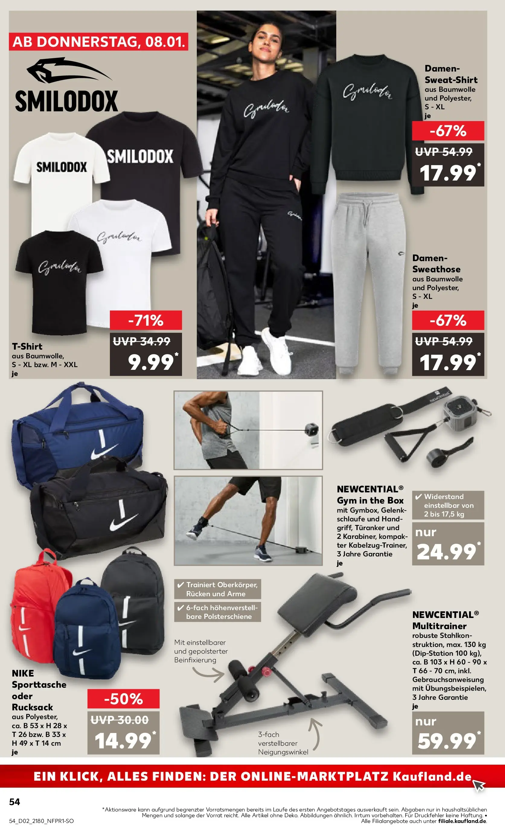 Prospekt Kaufland ab 11.01.2026 » Angebote und Werbung Online | Seite: 54 | Produkte: Sweathose, Sweatshirt, T-Shirt, Box Prospekt Kaufland ab 11.01.2026 » Angebote Online zum Blättern | Seite: 54 | Produkte: Sweathose, Sweatshirt, T-Shirt, Box