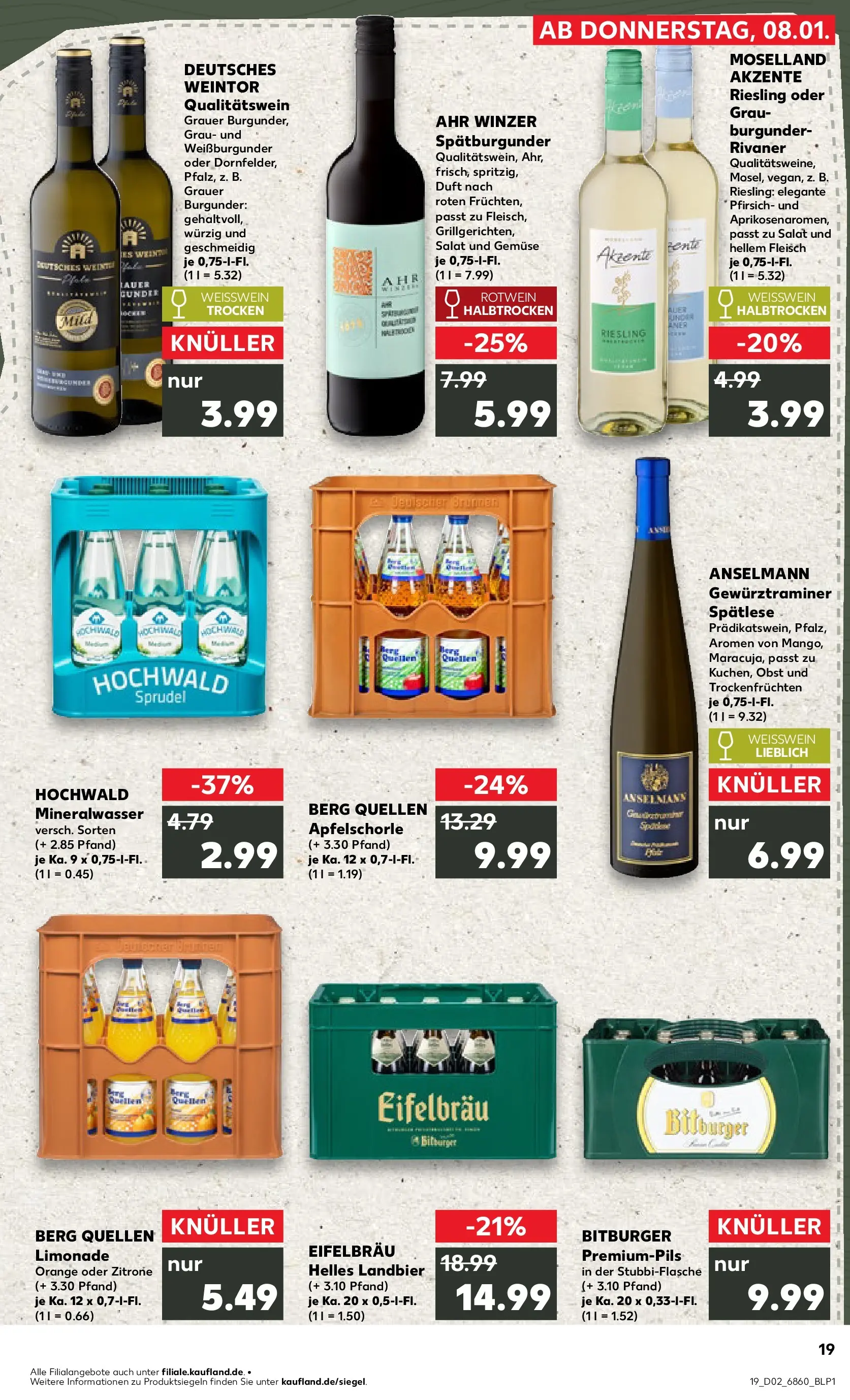 Prospekt Kaufland ab 11.01.2026 » Angebote Online zum Blättern | Seite: 19 | Produkte: Weißwein trocken, Duft, Gemüse, Zitrone