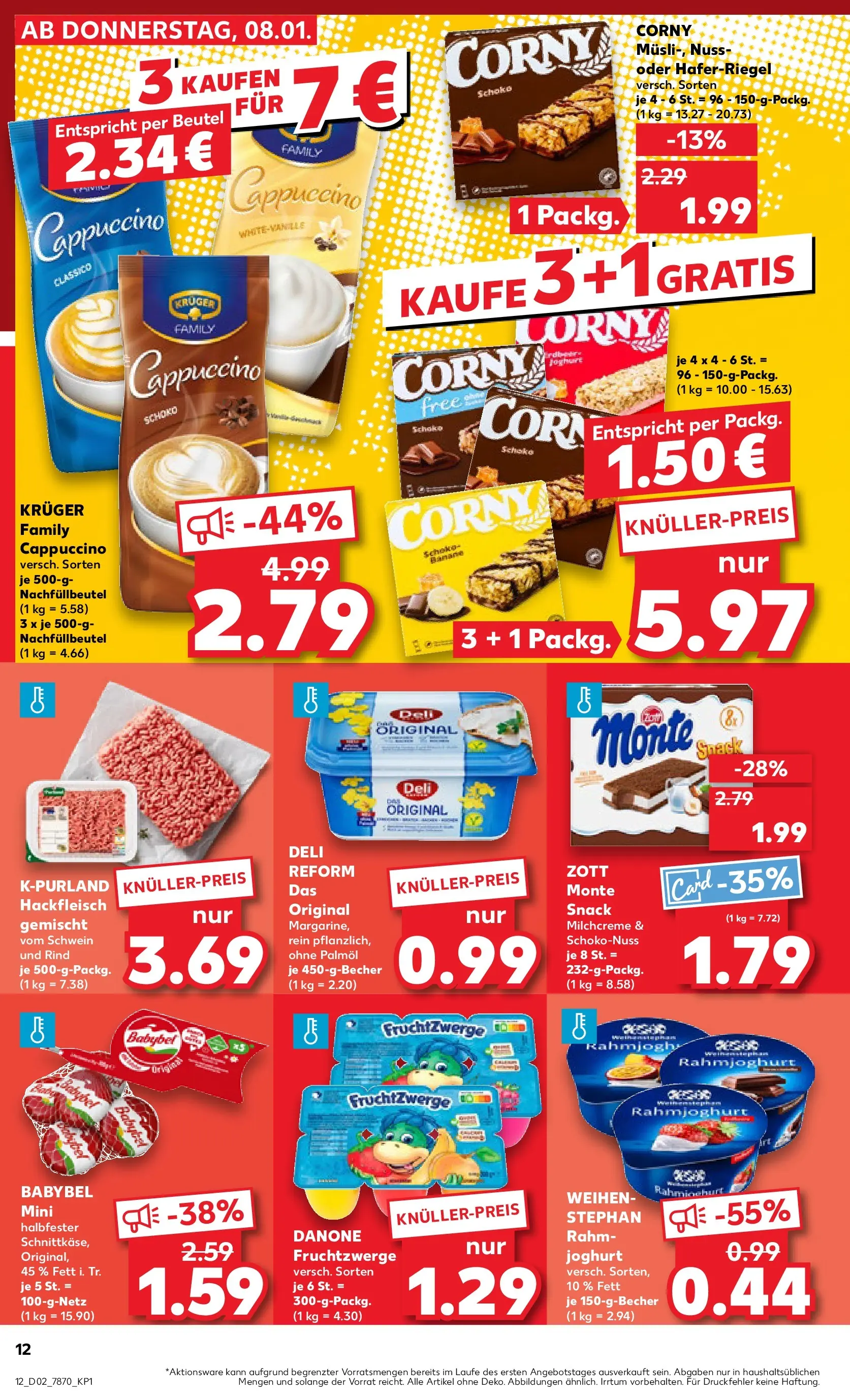 Prospekt Kaufland ab 11.01.2026 » Angebote Online zum Blättern | Seite: 12 | Produkte: Margarine, Joghurt, Fruchtzwerge, Deli reform