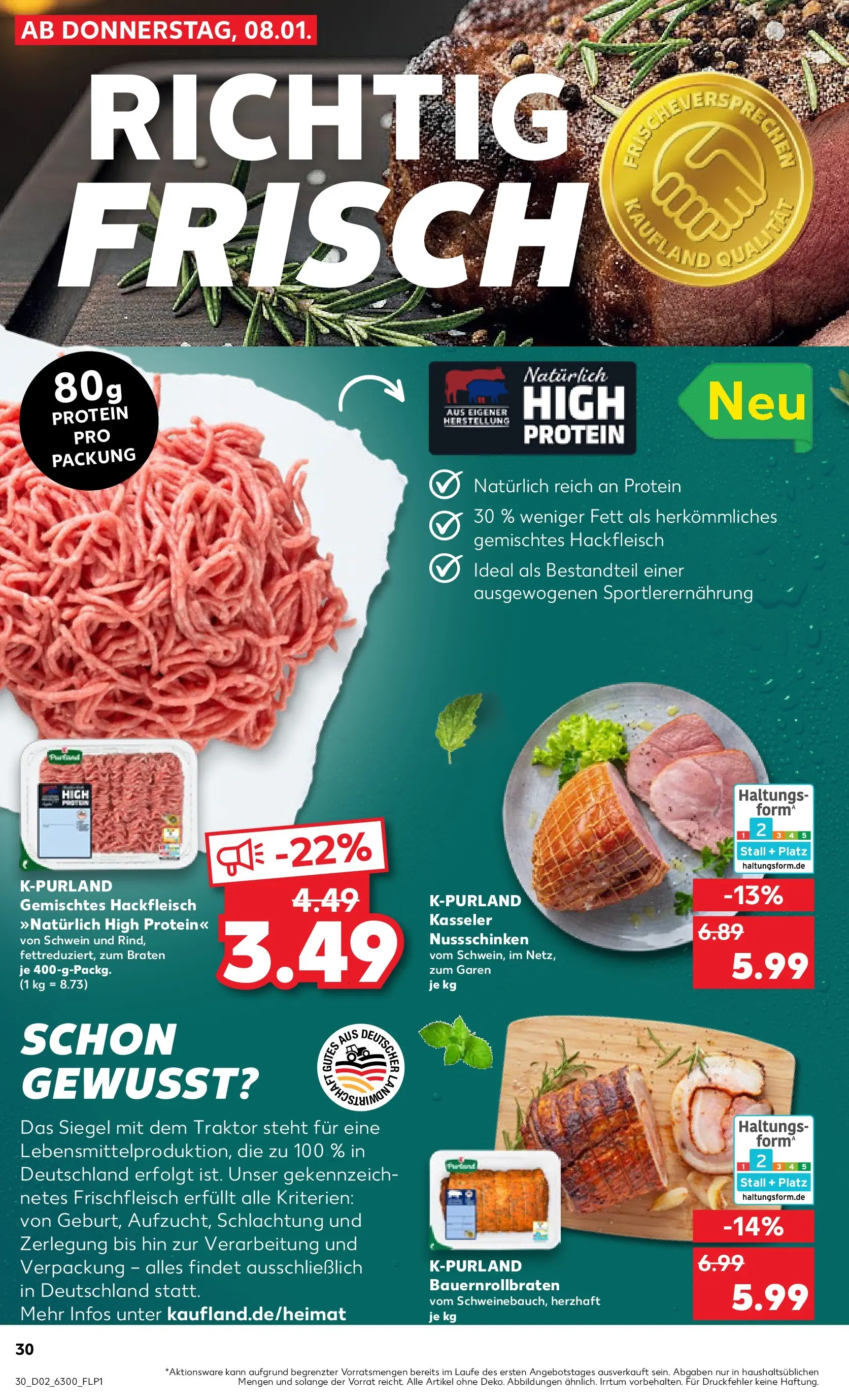 Prospekt Kaufland ab 11.01.2026 » Angebote und Werbung Online | Seite: 30 | Produkte: Hackfleisch Prospekt Kaufland ab 11.01.2026 » Angebote Online zum Blättern | Seite: 30 | Produkte: Hackfleisch