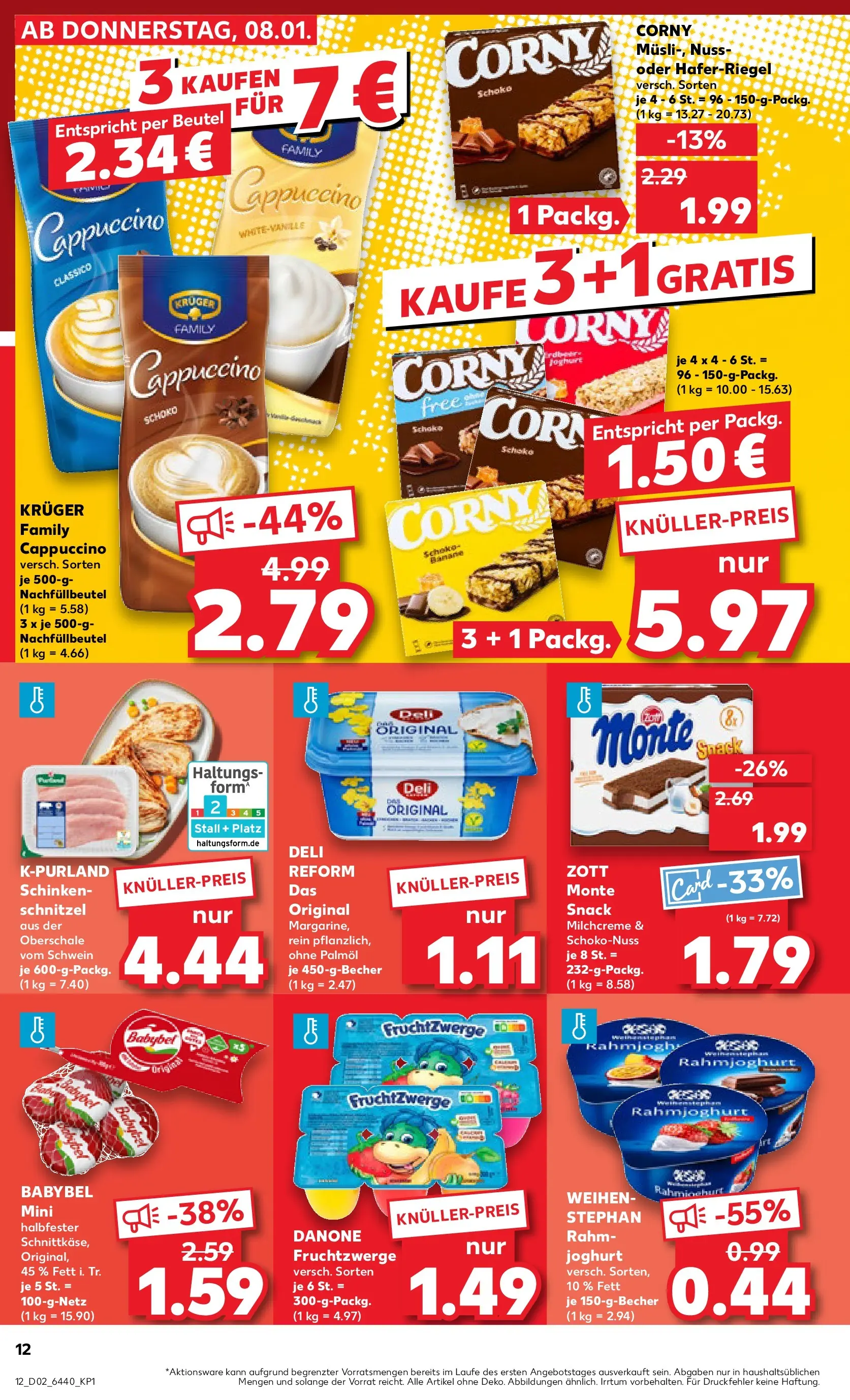 Prospekt Kaufland ab 11.01.2026 » Angebote Online zum Blättern | Seite: 12 | Produkte: Joghurt, Schnitzel, Schinken, Deli reform