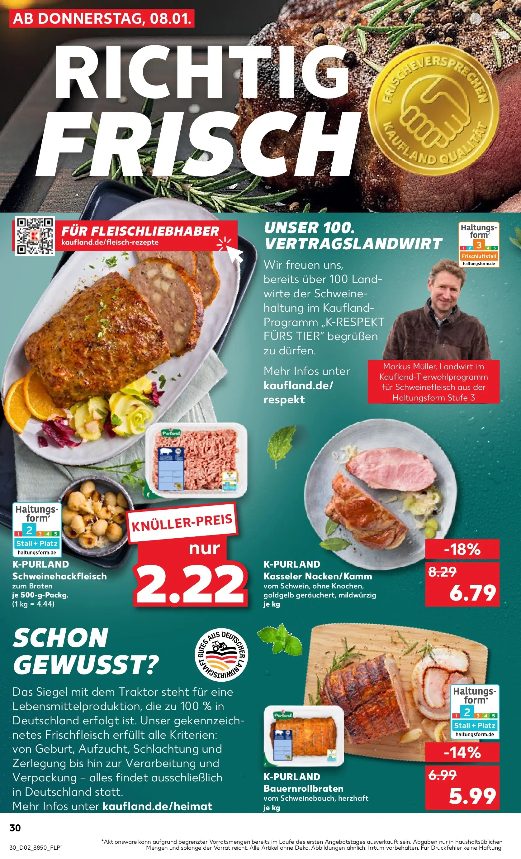 Prospekt Kaufland ab 11.01.2026 » Angebote Online zum Blättern | Seite: 30 | Produkte: Schweinefleisch