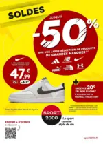 Sport 2000 SOLDES jusqu'&agrave; -50 % - au 03.02.2026