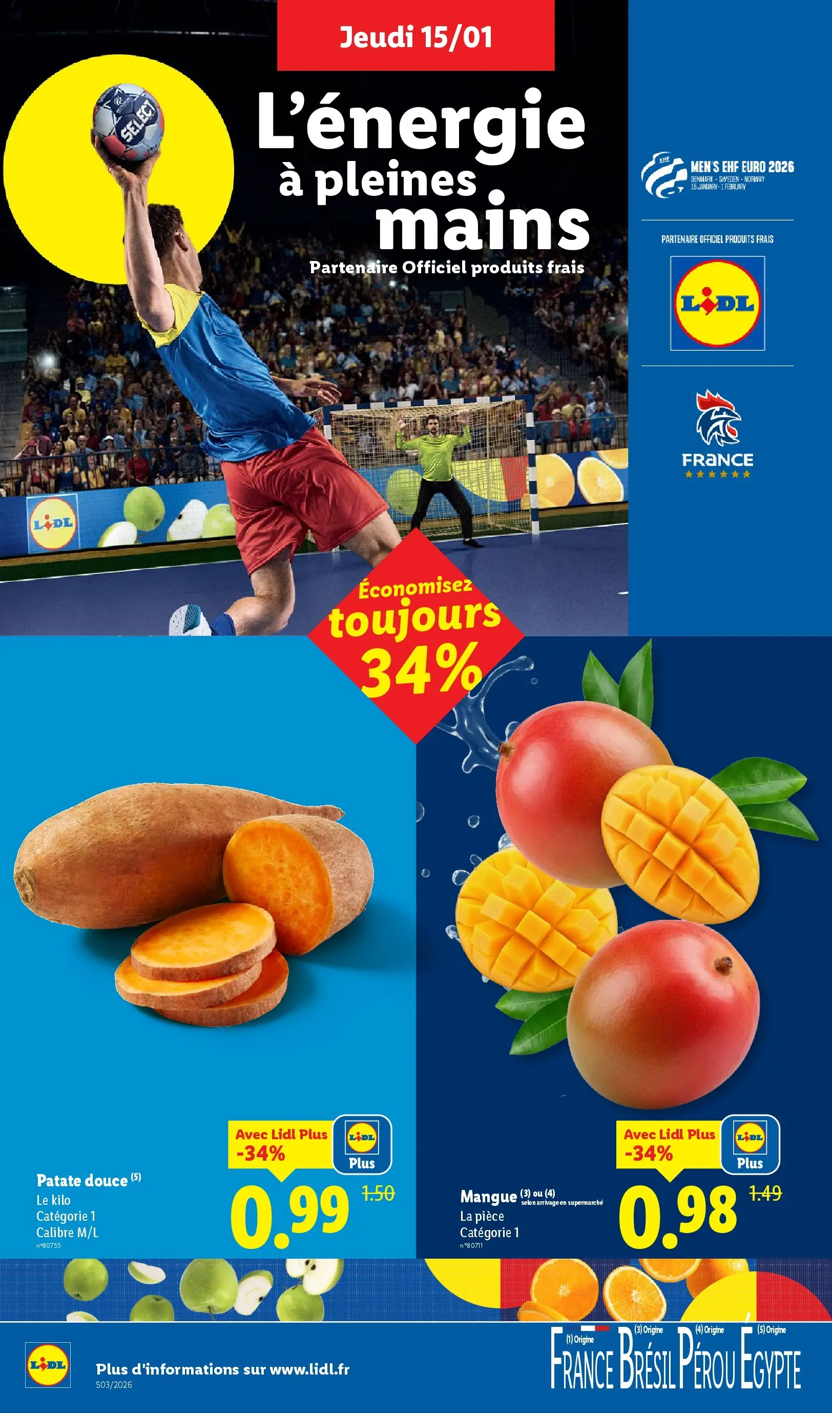 Catalogue LIDL du 14/01/2026 | Promo prospectus en ligne | Page: 2 | Produits: Mangue, Patate douce