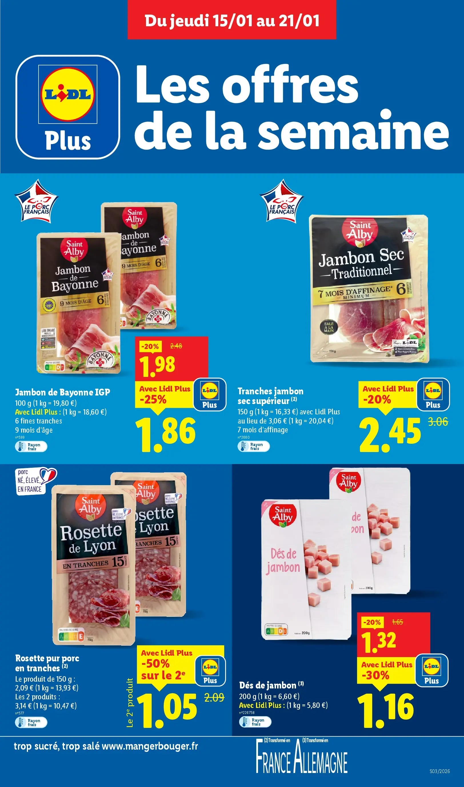 Catalogue LIDL du 14/01/2026 | Promo prospectus en ligne | Page: 9 | Produits: Jambon, Porc