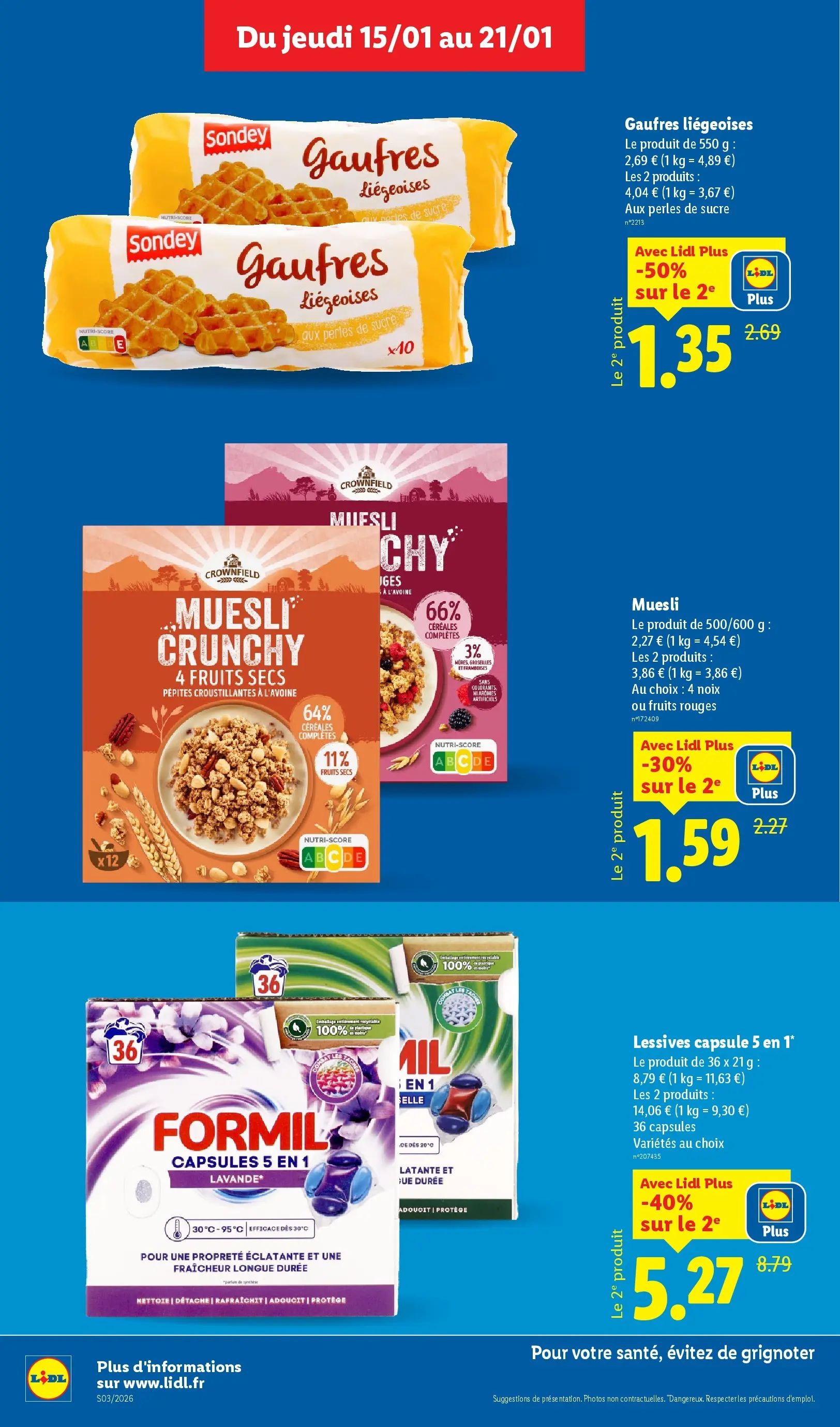 Catalogue LIDL du 14/01/2026 | Promo prospectus en ligne | Page: 12 | Produits: Lavande, Gaufres, Céréales, Fruits secs