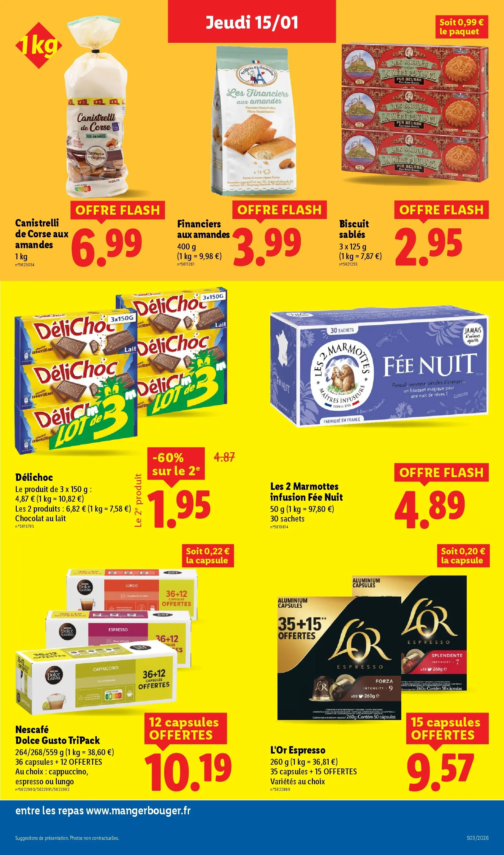Catalogue LIDL du 14/01/2026 | Promo prospectus en ligne | Page: 19 | Produits: Capsules dolce gusto, Beurre, Biscuits, Amandes
