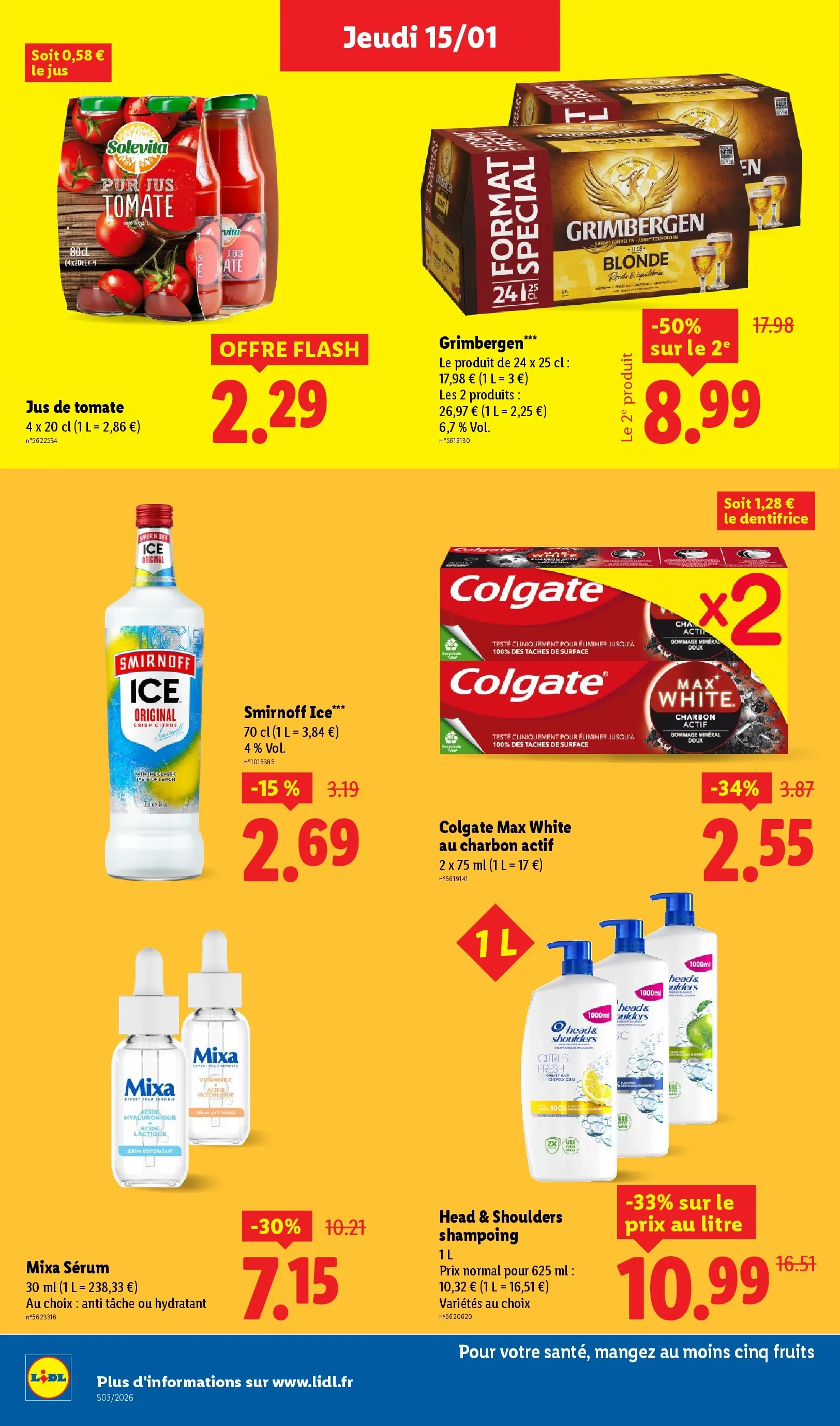 Catalogue LIDL du 14/01/2026 | Promo prospectus en ligne | Page: 20 | Produits: Serum, Shampoing, Gommage, Jus
