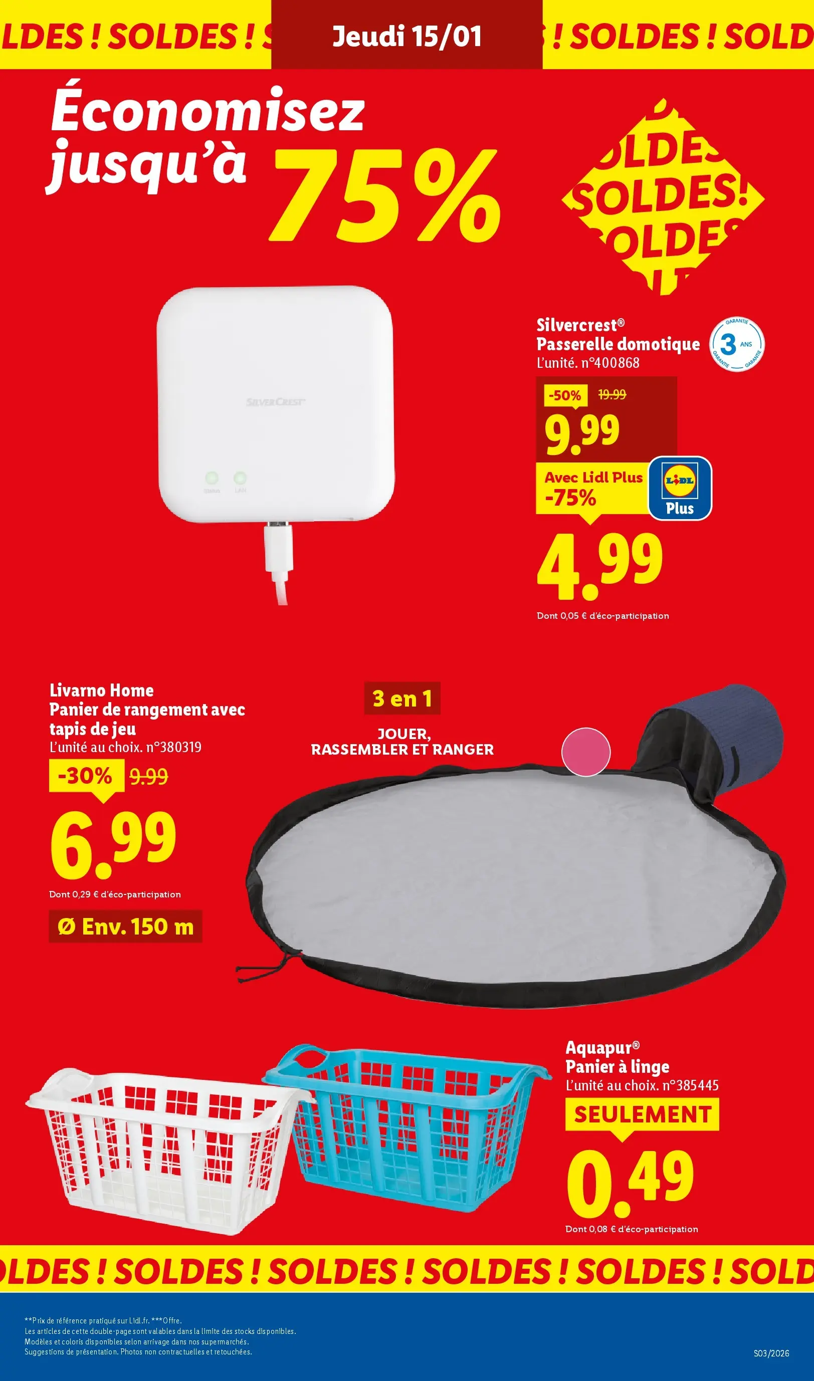 Catalogue LIDL du 14/01/2026 | Promo prospectus en ligne | Page: 31 | Produits: Panier à linge, Panier, Tapis