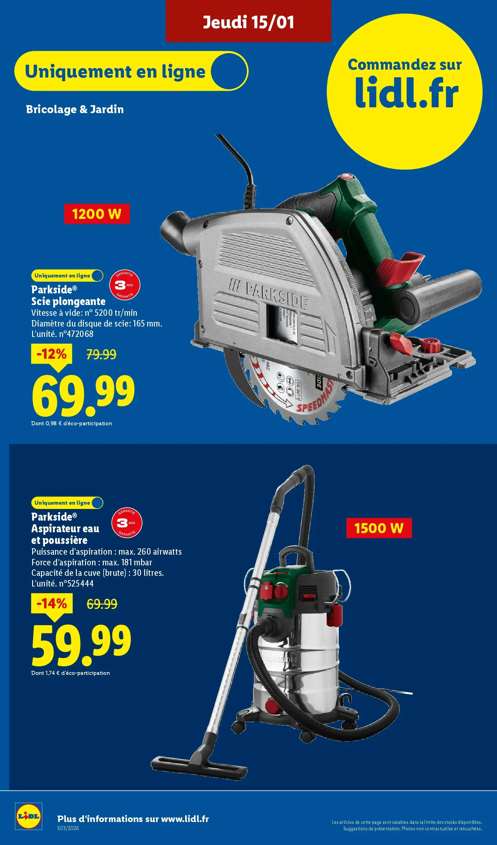 Catalogue LIDL du 14/01/2026 | Promo prospectus en ligne | Page: 48 | Produits: Aspirateur, Aspirateur eau et poussière