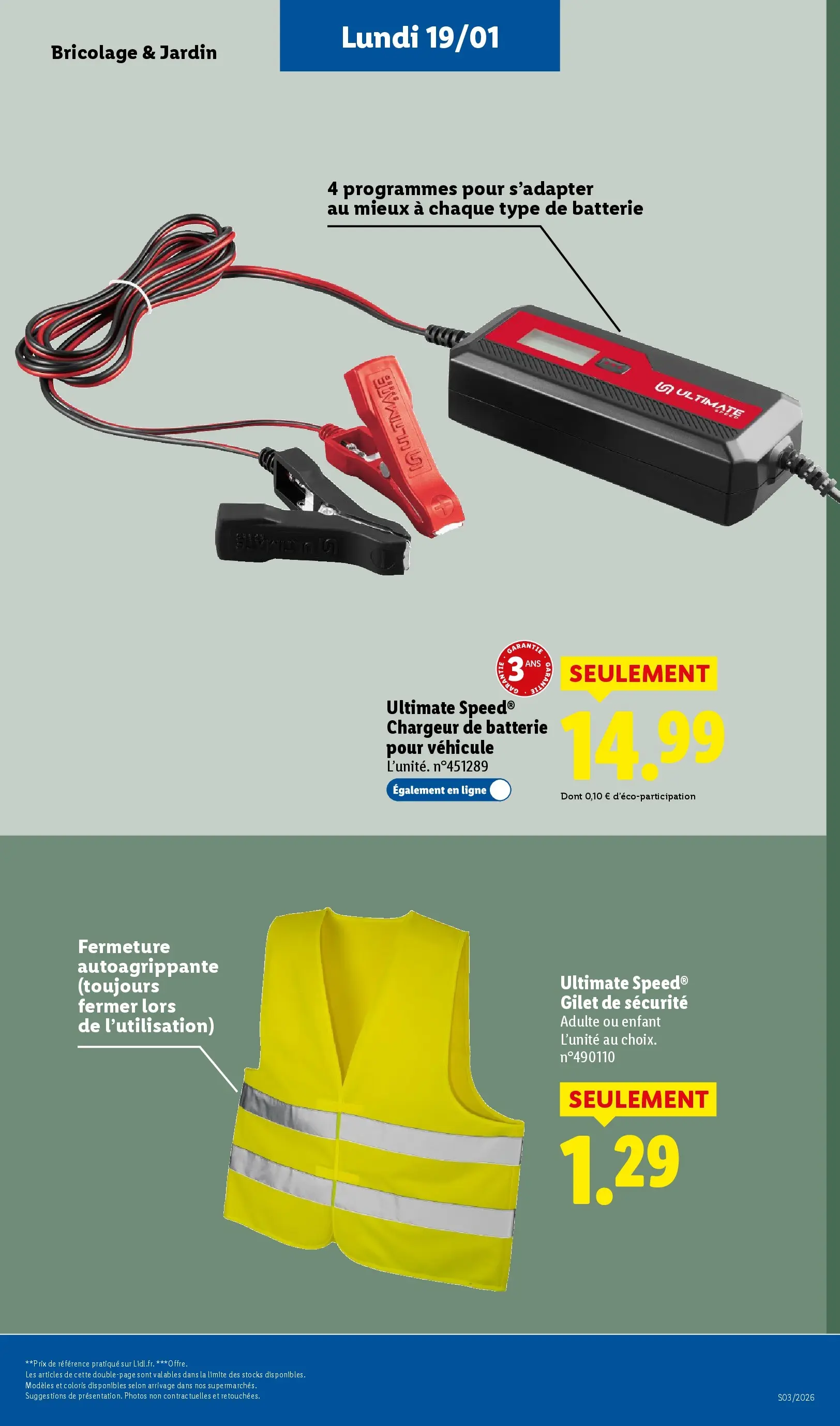 Catalogue LIDL du 14/01/2026 | Promo prospectus en ligne | Page: 53 | Produits: Batterie, Gilet