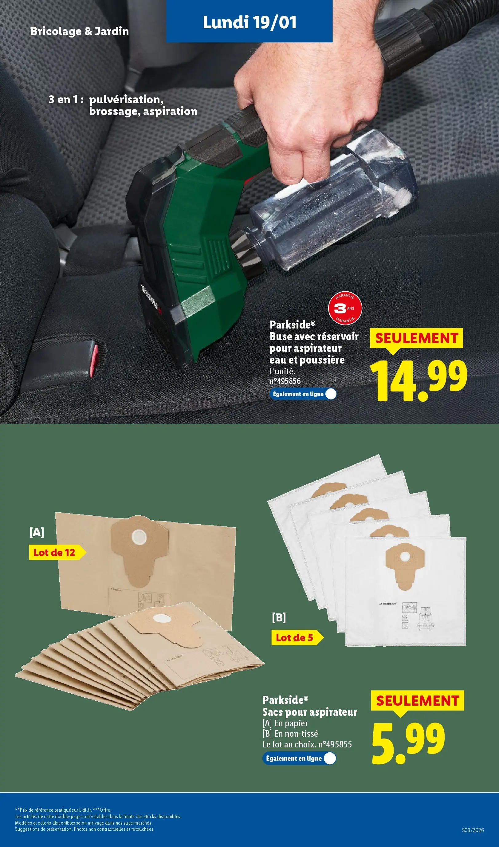 Catalogue LIDL du 14/01/2026 | Promo prospectus en ligne | Page: 59 | Produits: Aspirateur, Aspirateur eau et poussière