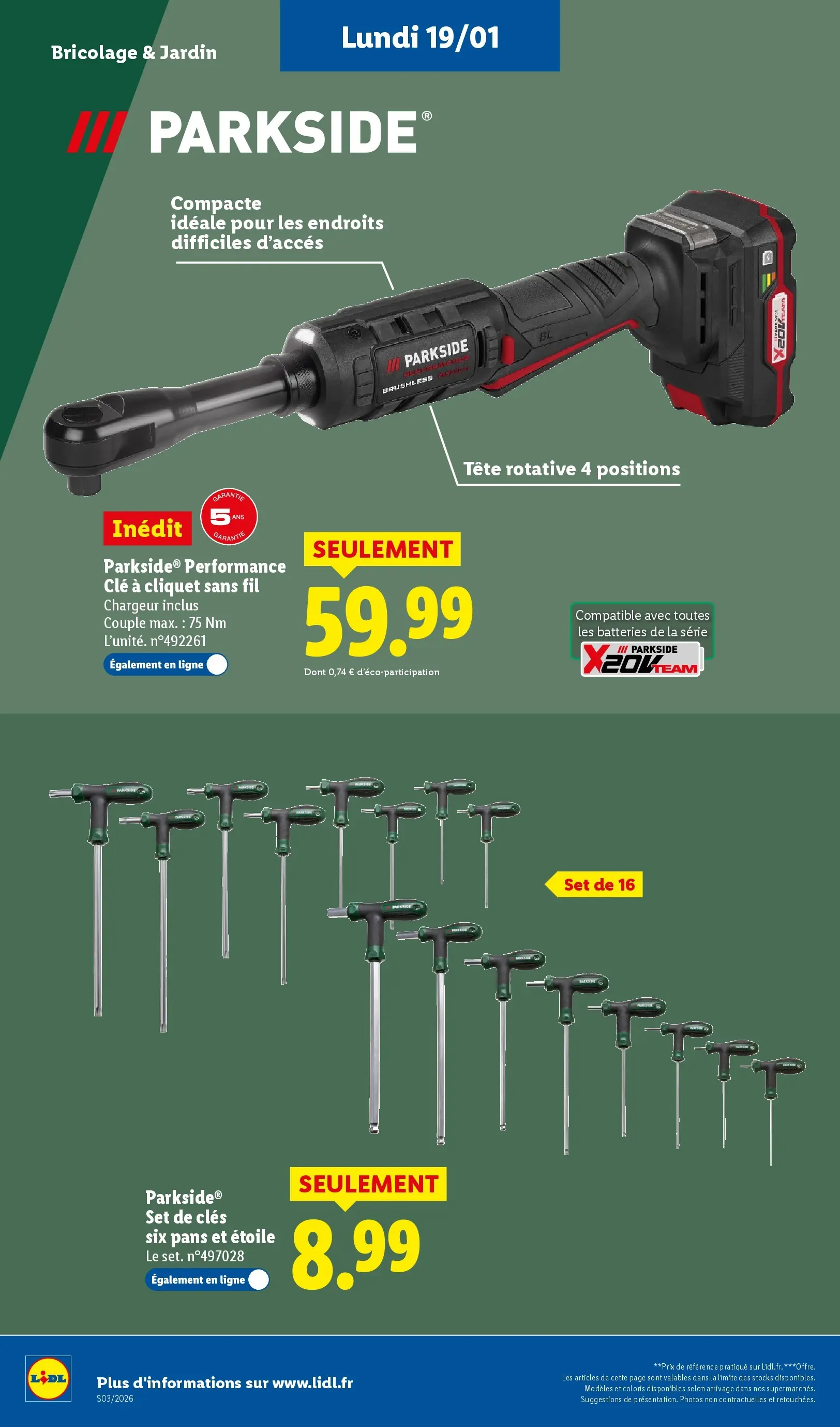 Catalogue LIDL du 14/01/2026 | Promo prospectus en ligne | Page: 60 | Produits: Clé