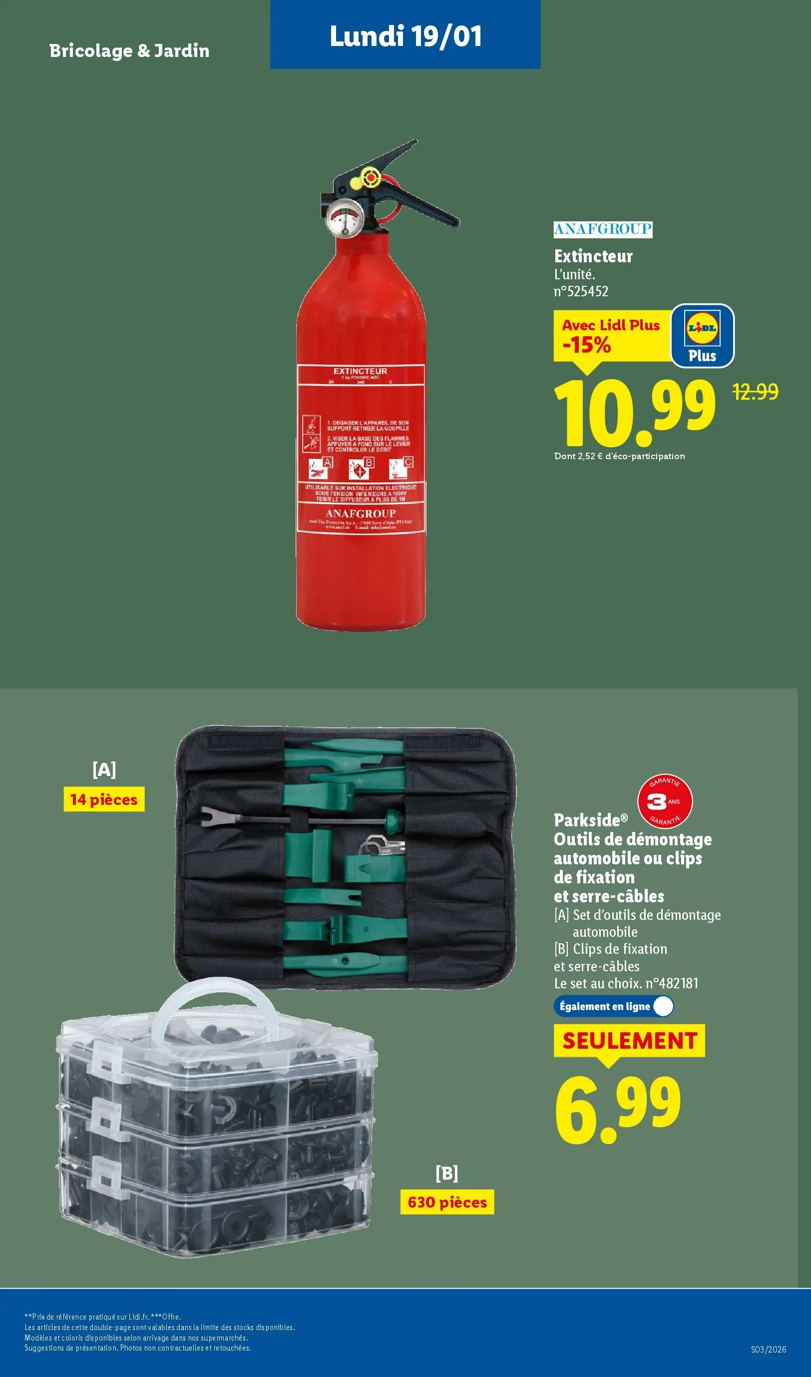 Catalogue LIDL du 14/01/2026 | Promo prospectus en ligne | Page: 61 | Produits: Base, Diffuseur, Extincteur