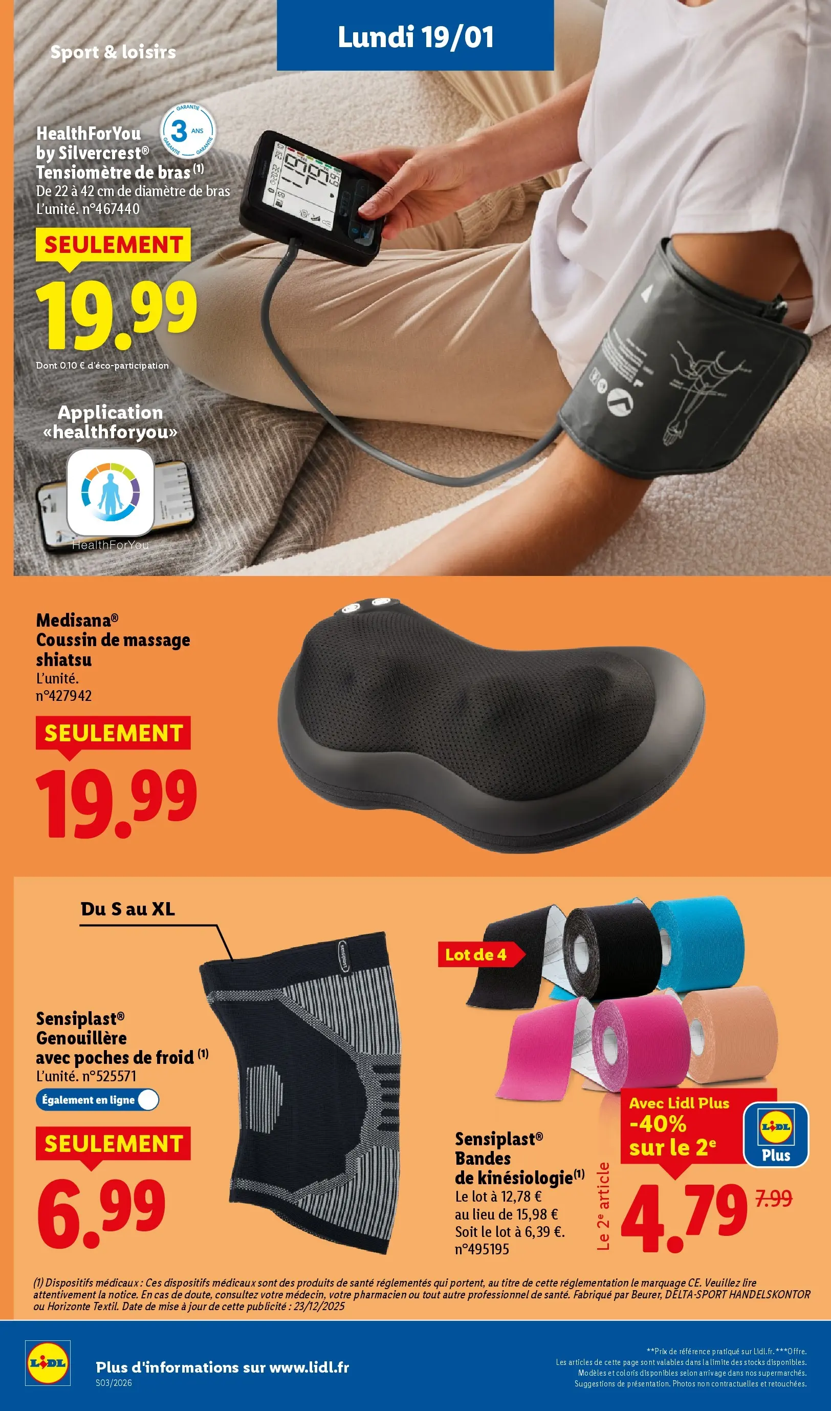 Catalogue LIDL du 14/01/2026 | Promo prospectus en ligne | Page: 62 | Produits: Tensiomètre, Coussin de massage