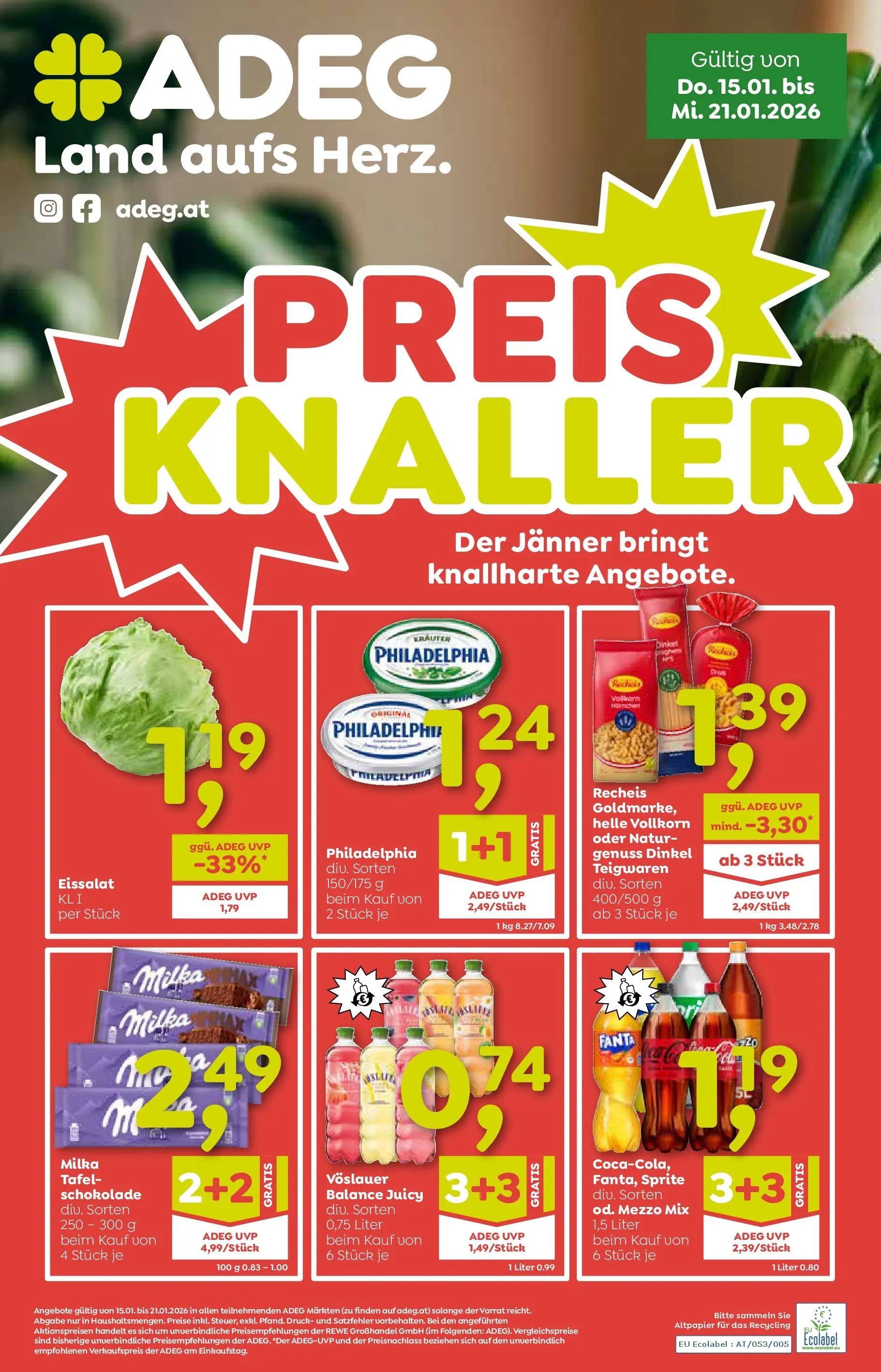 ADEG Hollersbach, Hohenberg von 15.01.2026 - Aktuelle Angebote | Seite: 1 | Produkte: Schokolade