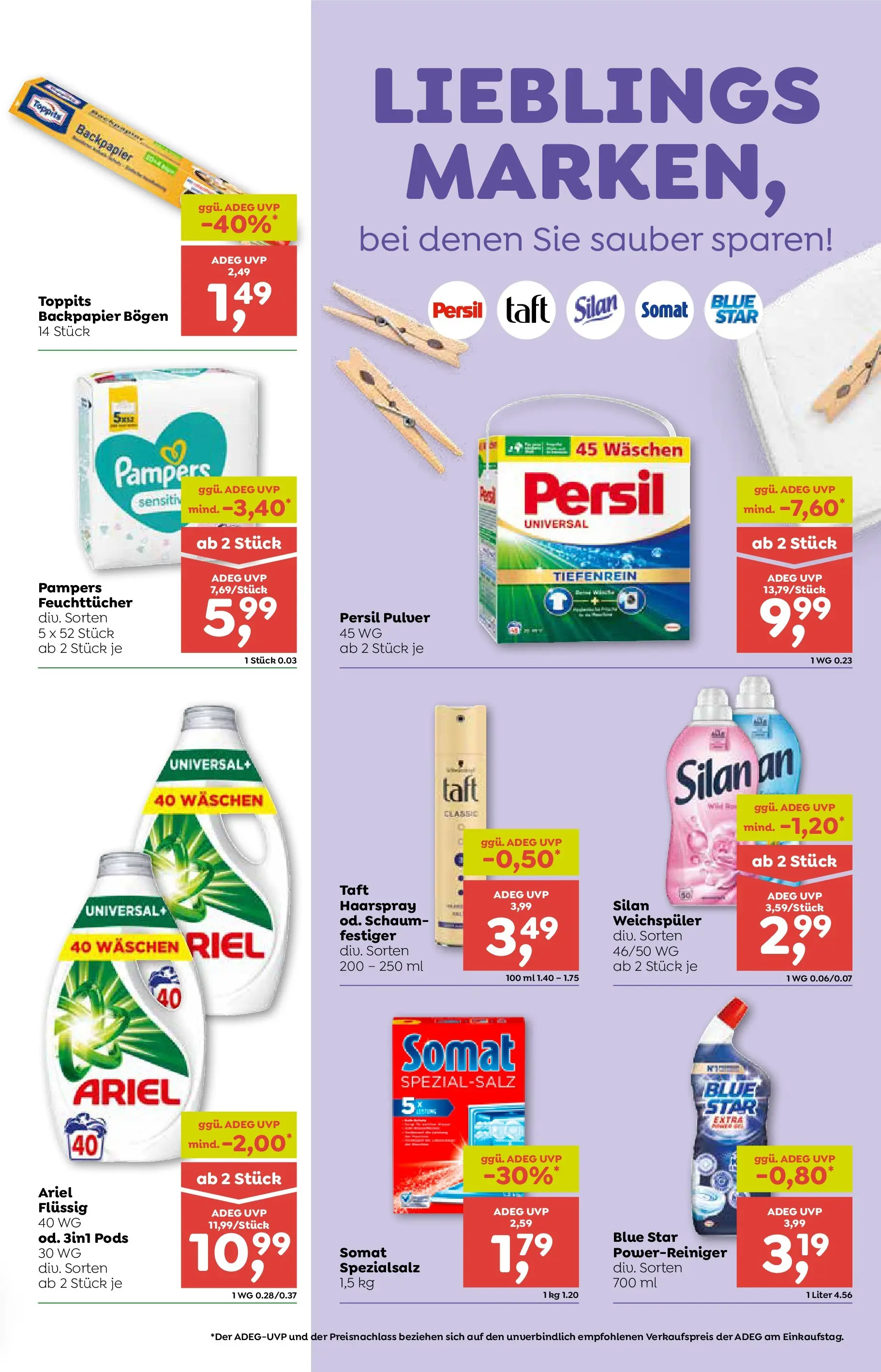 ADEG Weissenbach, Hausmening von 15.01.2026 - Aktuelle Angebote | Seite: 15 | Produkte: Pampers, Haarspray, Weichspüler