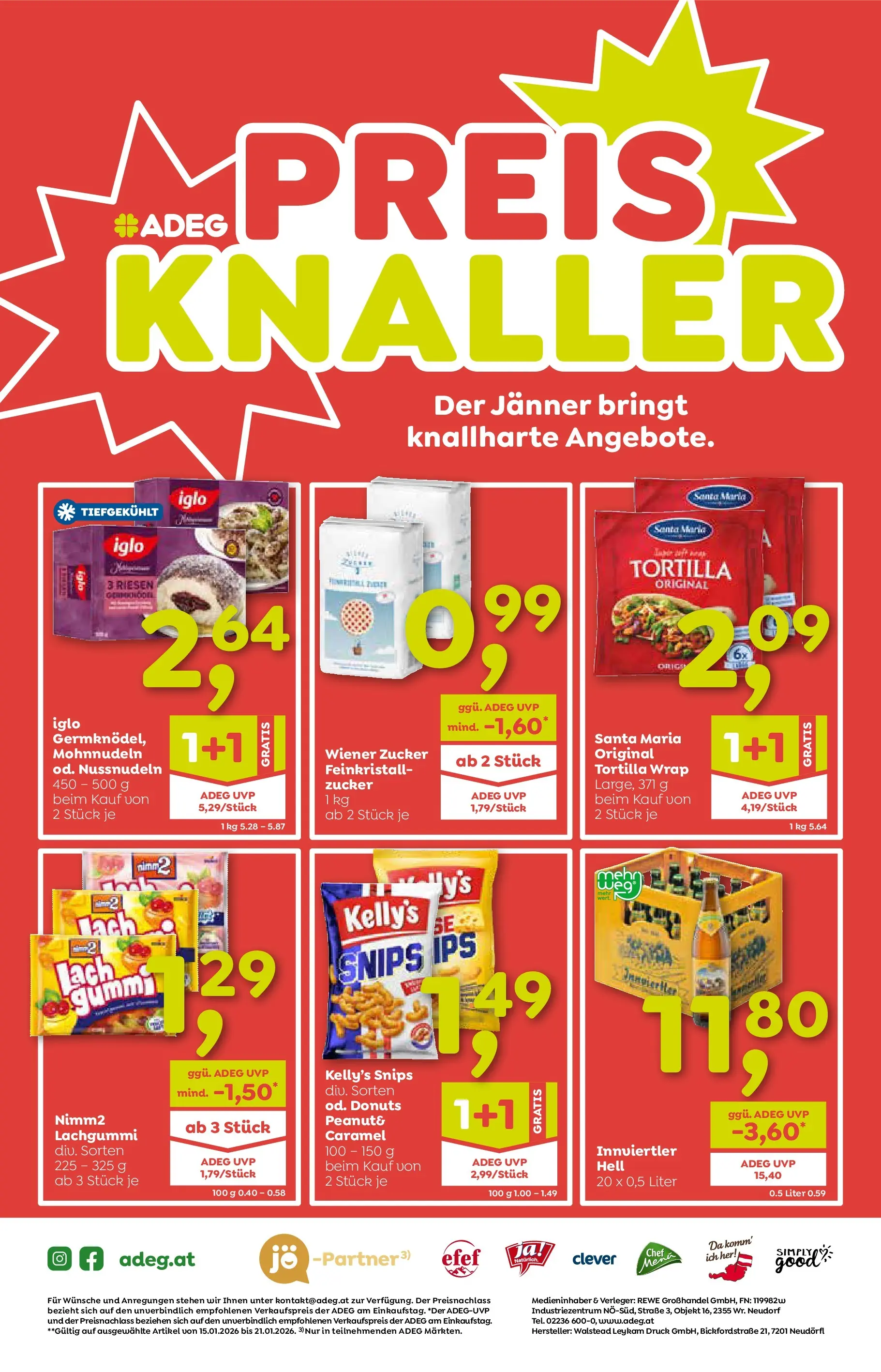 ADEG Hollersbach, Hohenberg von 15.01.2026 - Aktuelle Angebote | Seite: 8 | Produkte: Zucker