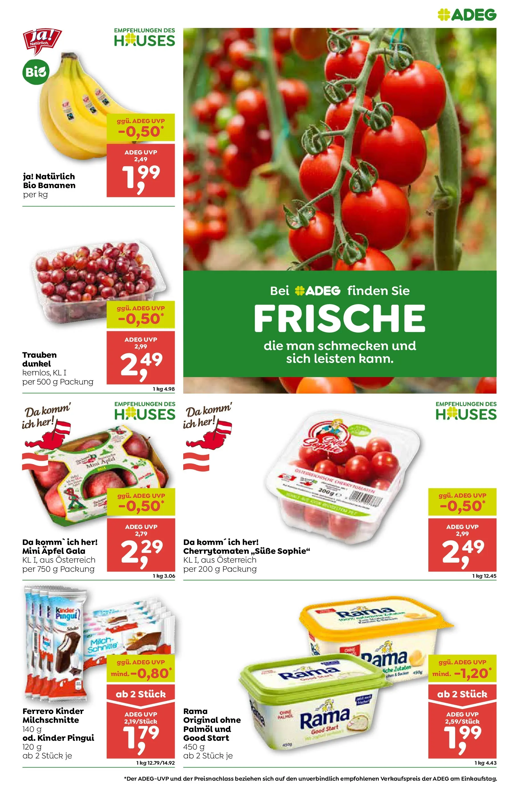 ADEG Hollersbach, Hohenberg von 15.01.2026 - Aktuelle Angebote | Seite: 3 | Produkte: Milch, Äpfel, Bananen