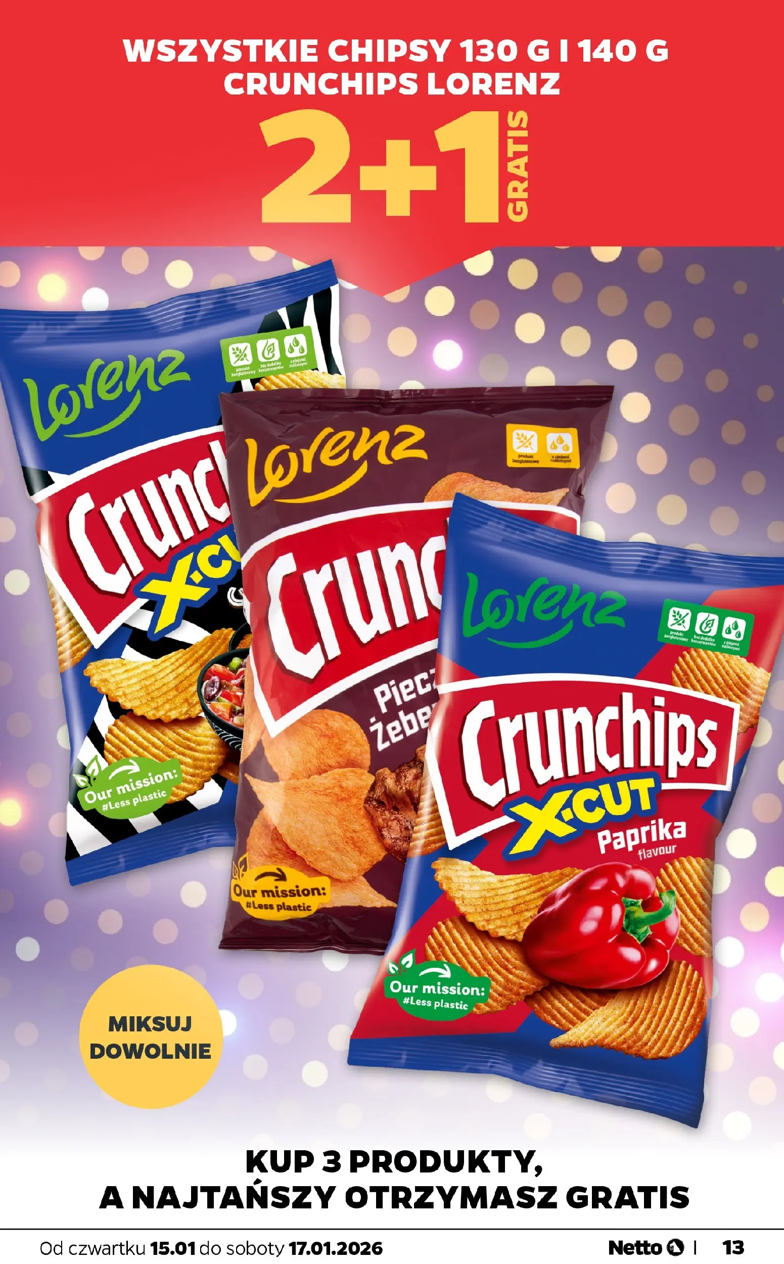 Netto gazetka - Spożywcza od 15.01.2026 - Aktualne promocje | Strona: 13 | Produkty: Chipsy