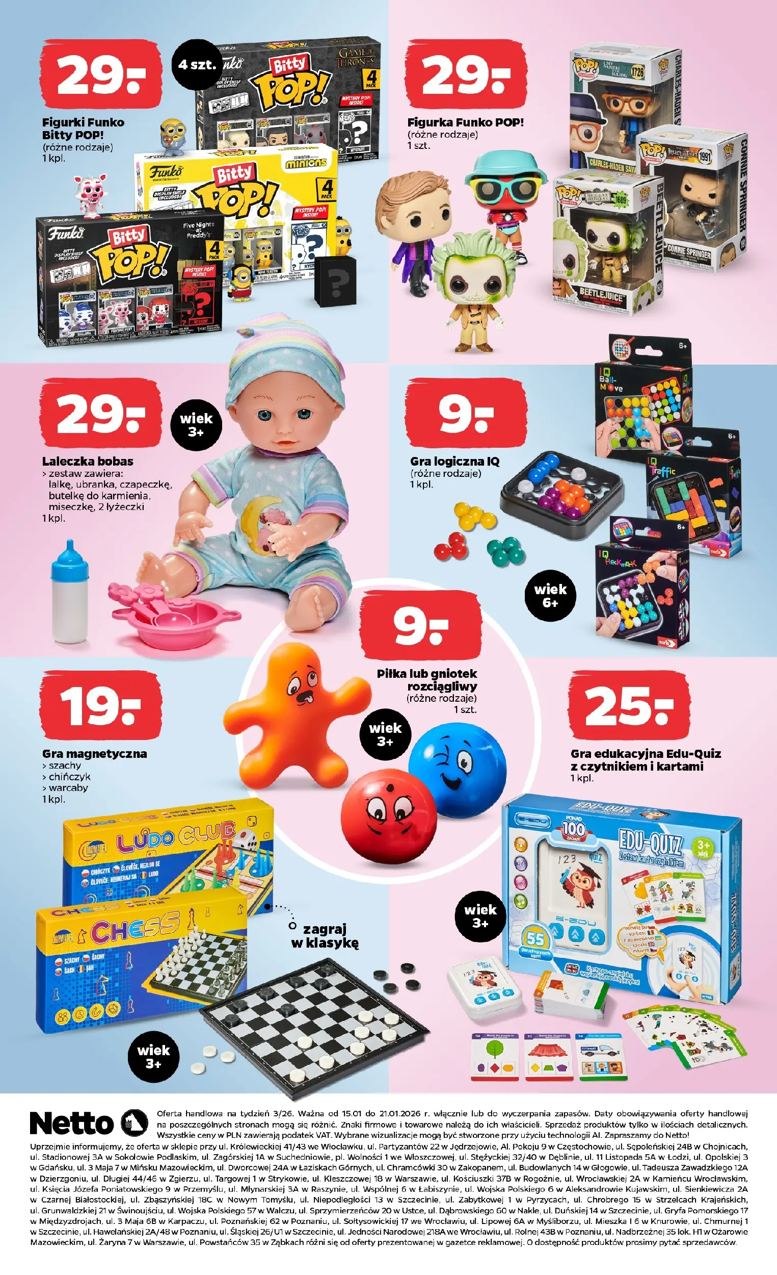 Netto gazetka - Spożywcza od 15.01.2026 - Aktualne promocje | Strona: 27 | Produkty: Gra, Figurki, Body