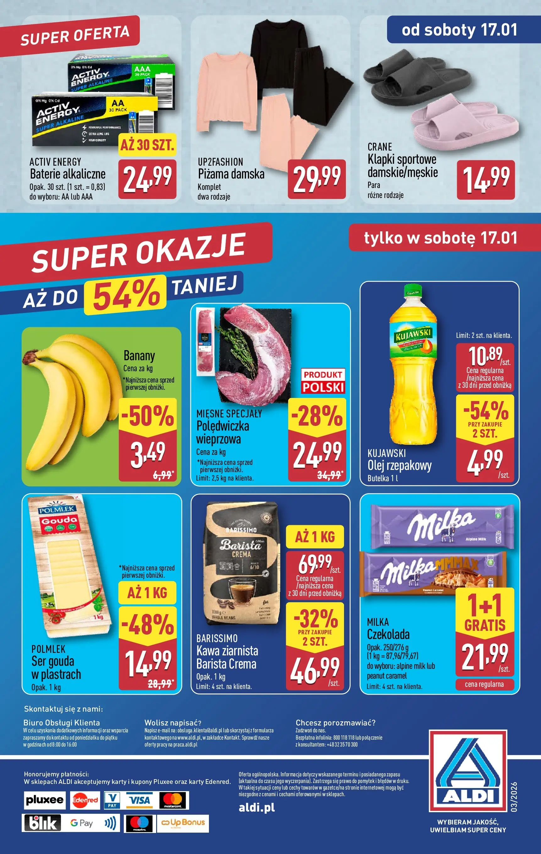 Aldi Gazetka - Okazje na weekend od 15.01.2026 - Ulotka PDF, promocje | Strona: 10 | Produkty: Olej rzepakowy, Kawa ziarnista, Ser, Czekolada