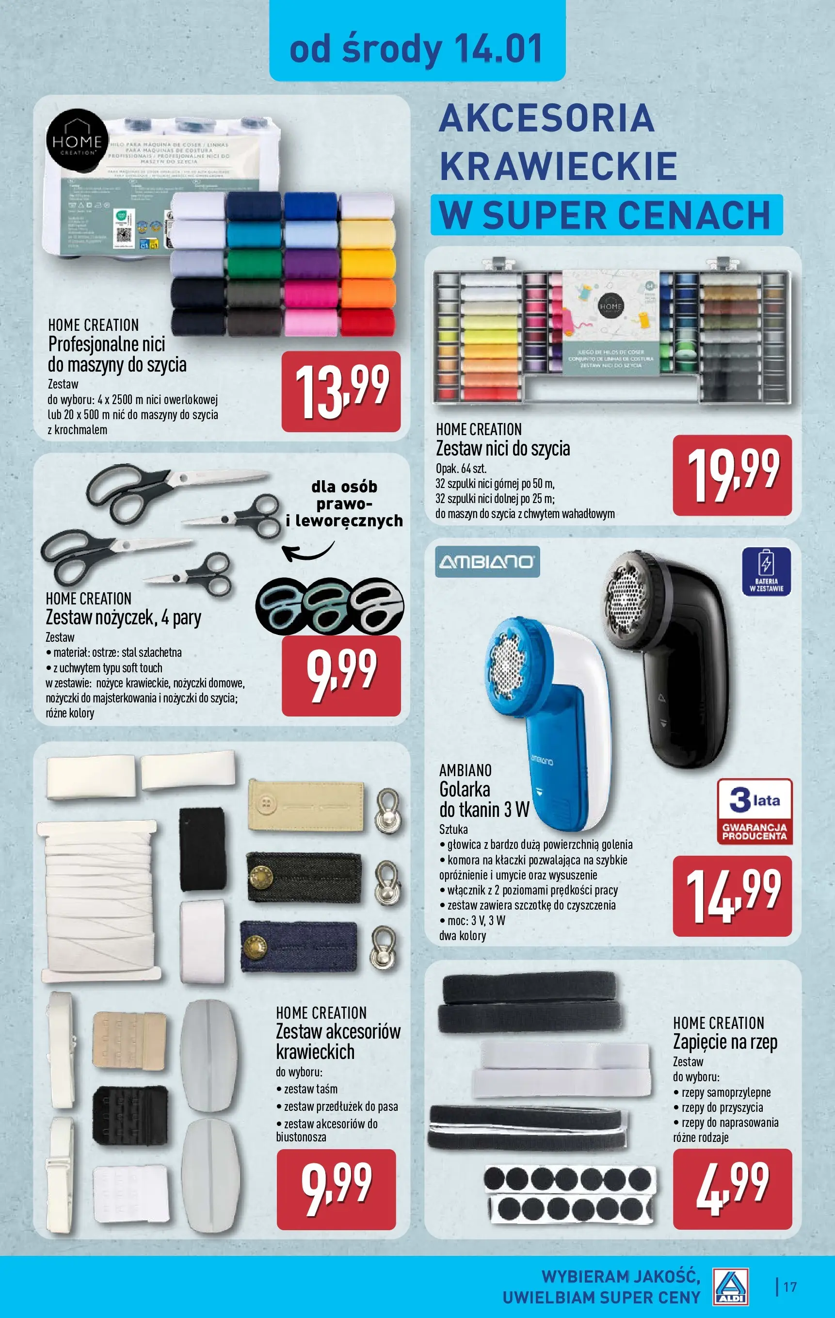 Aldi Gazetka od 12.01.2026 - Ulotka PDF, promocje | Strona: 17 | Produkty: Golarka, Bateria