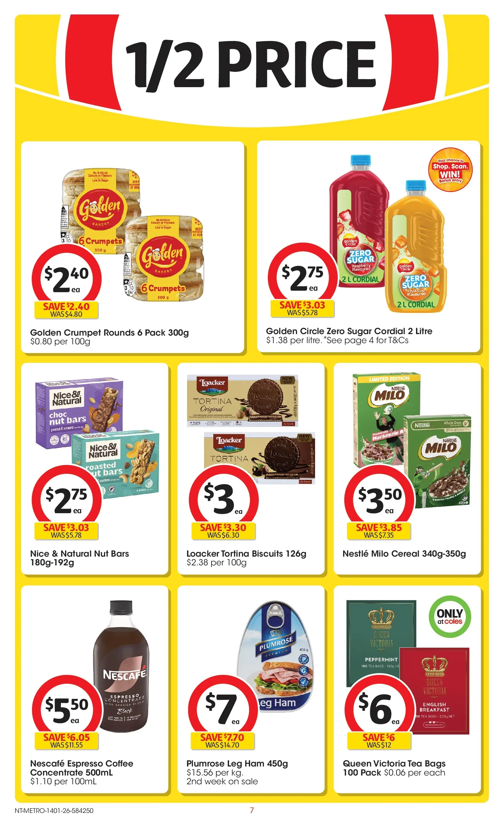 ﻿Coles catalogue valid from 14/01/2026 > Online Australia | Page: 7 | Products: Coffee, Cereal, Biscuits, Nescafe