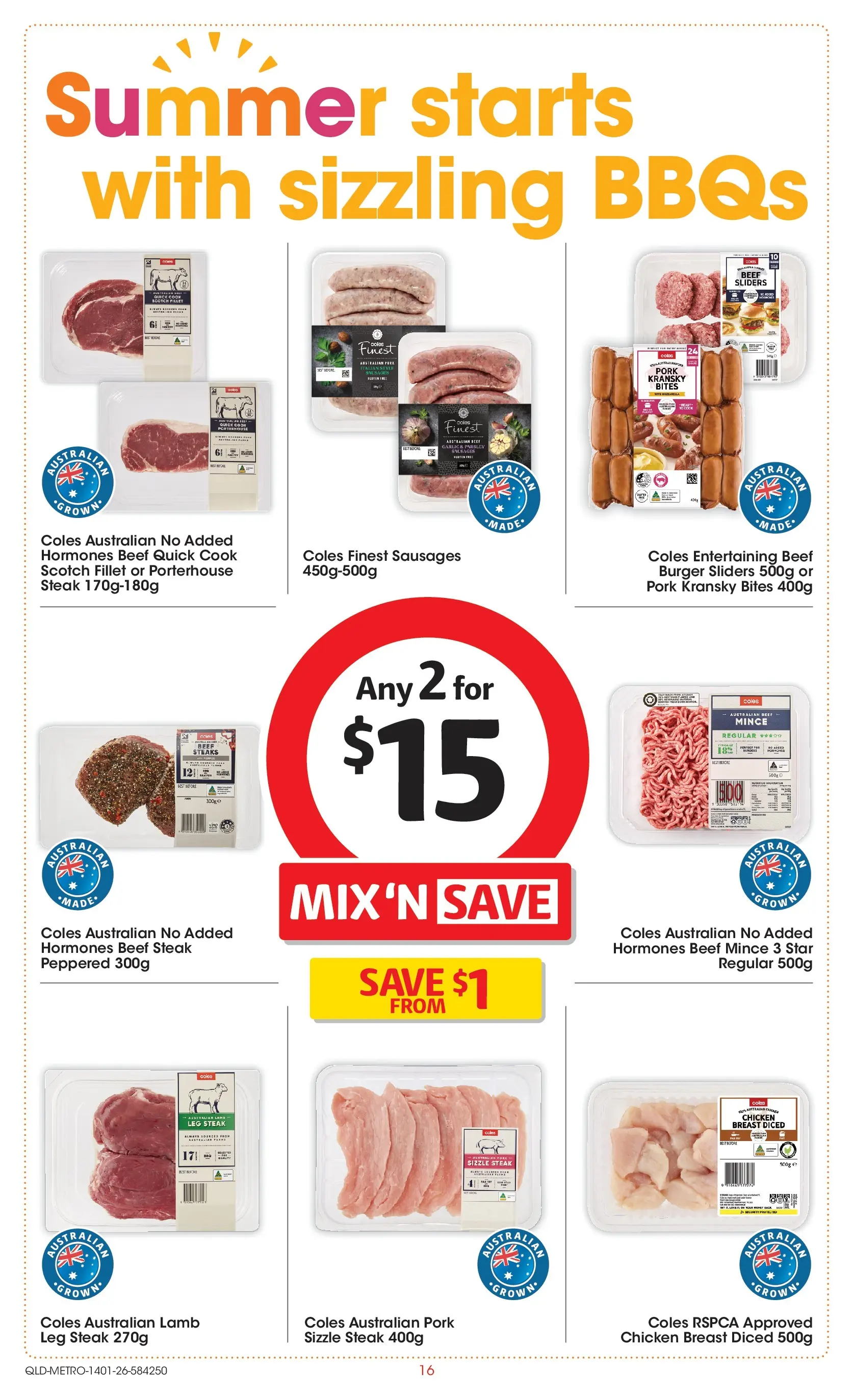 ﻿Coles catalogue valid from 14/01/2026 > Online Australia | Page: 16 | Products: Pork, Lamb, Steak, Parsley