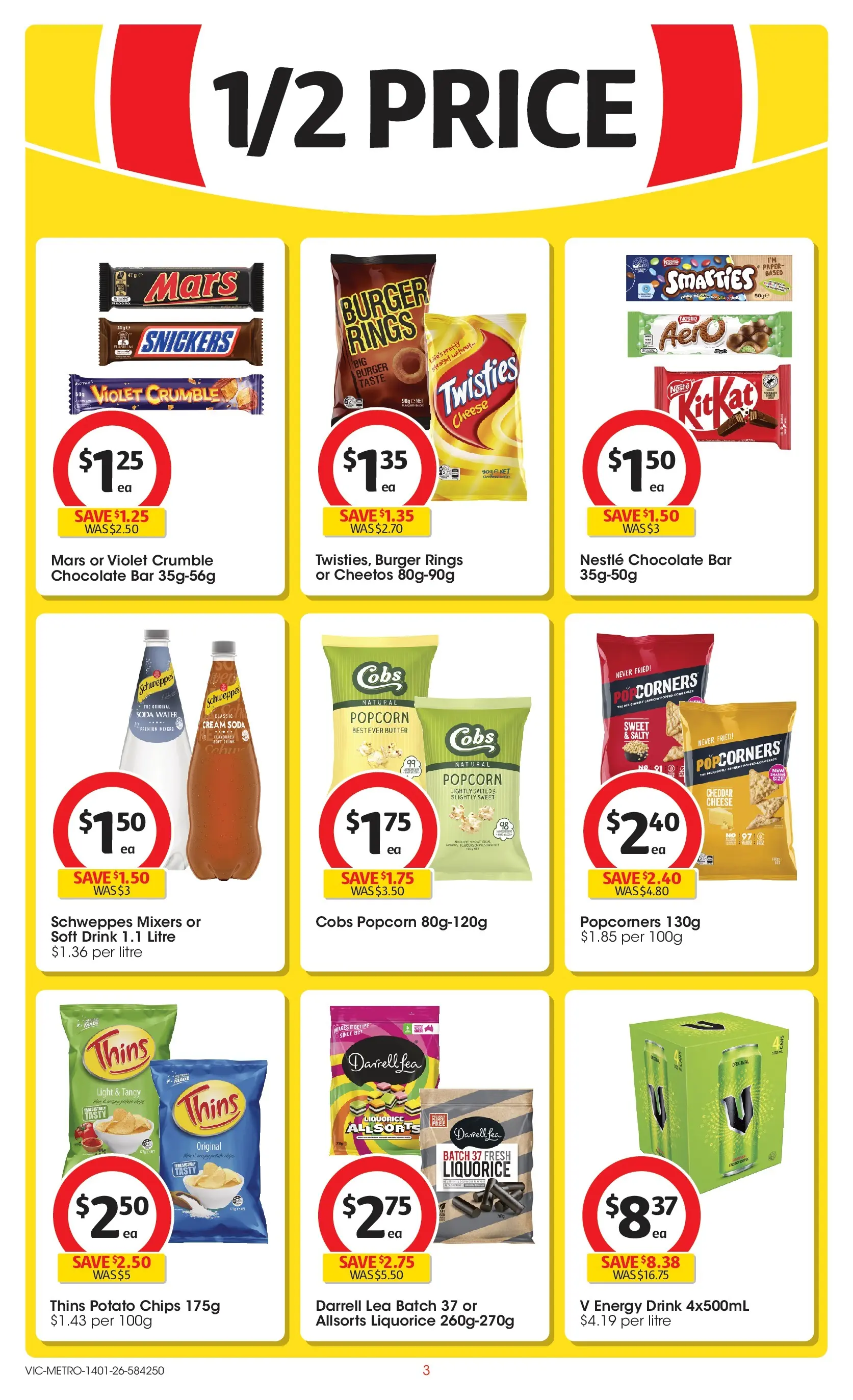 ﻿Coles catalogue valid from 14/01/2026 > Online Australia | Page: 3 | Products: Butter, Energy drink, Chocolate, Cream