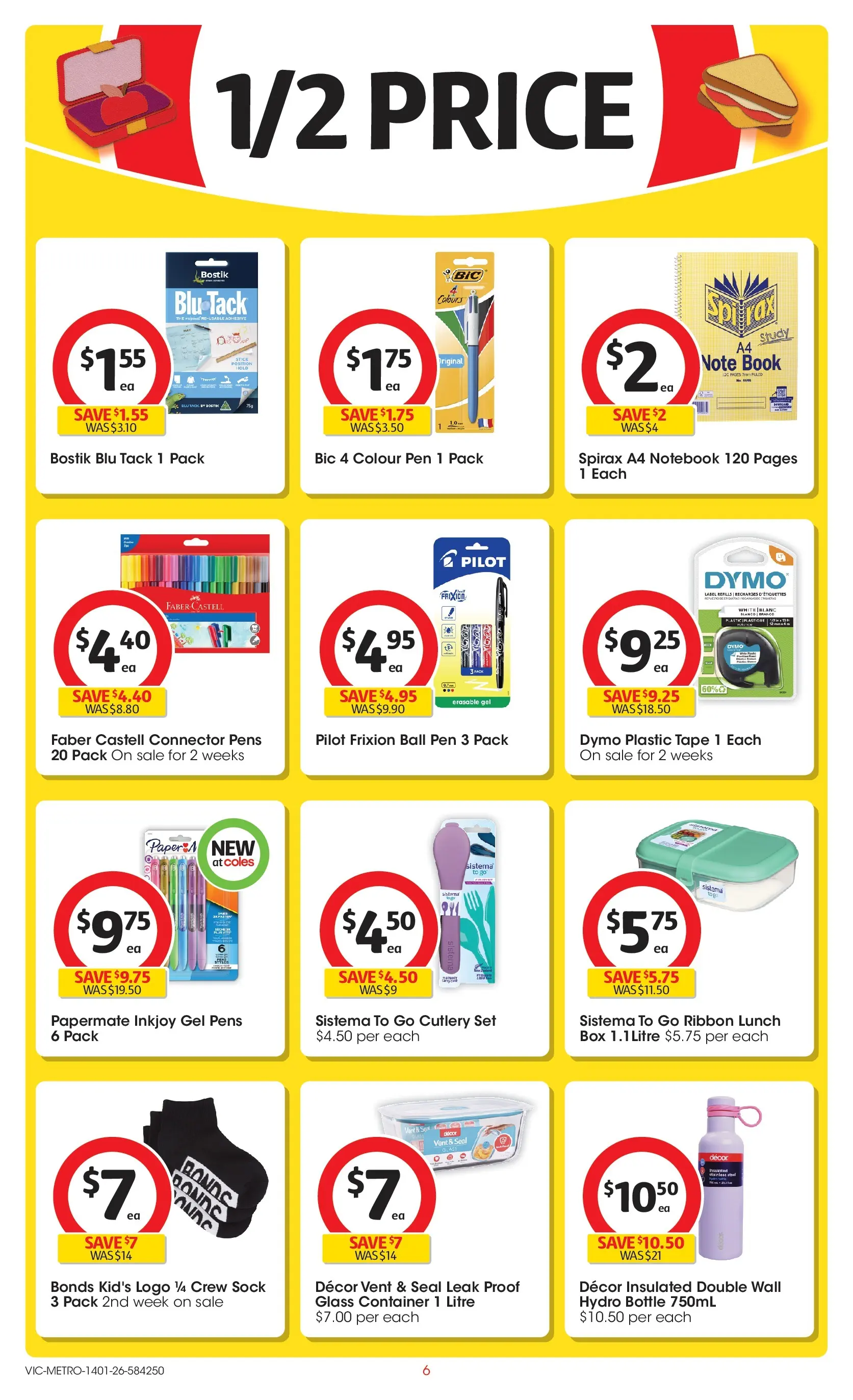 ﻿Coles catalogue valid from 14/01/2026 > Online Australia | Page: 6 | Products: Decor, Box, Notebook, Connector