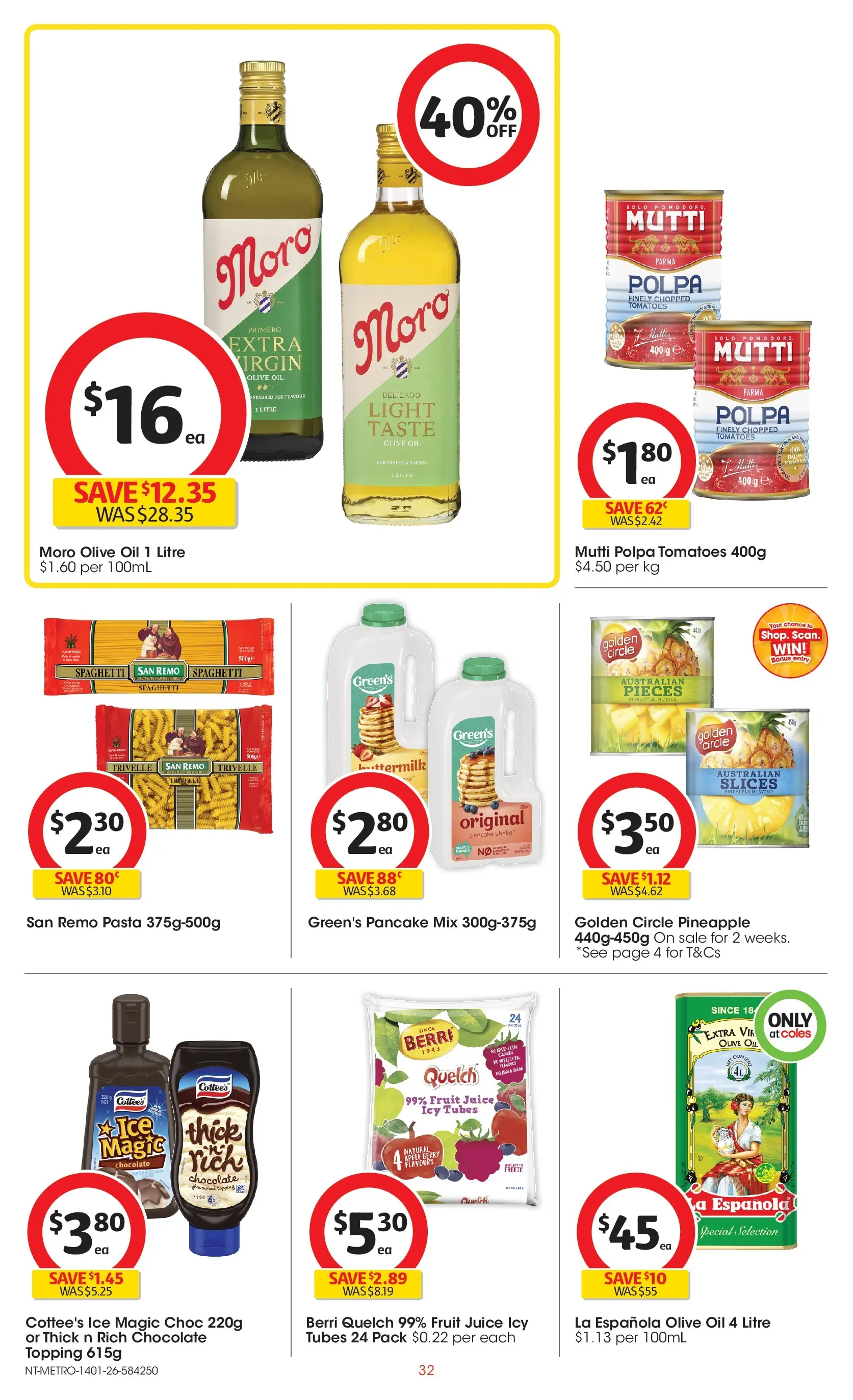 ﻿Coles catalogue valid from 14/01/2026 > Online Australia | Page: 32 | Products: Light, Juice, Pineapple, Olive oil