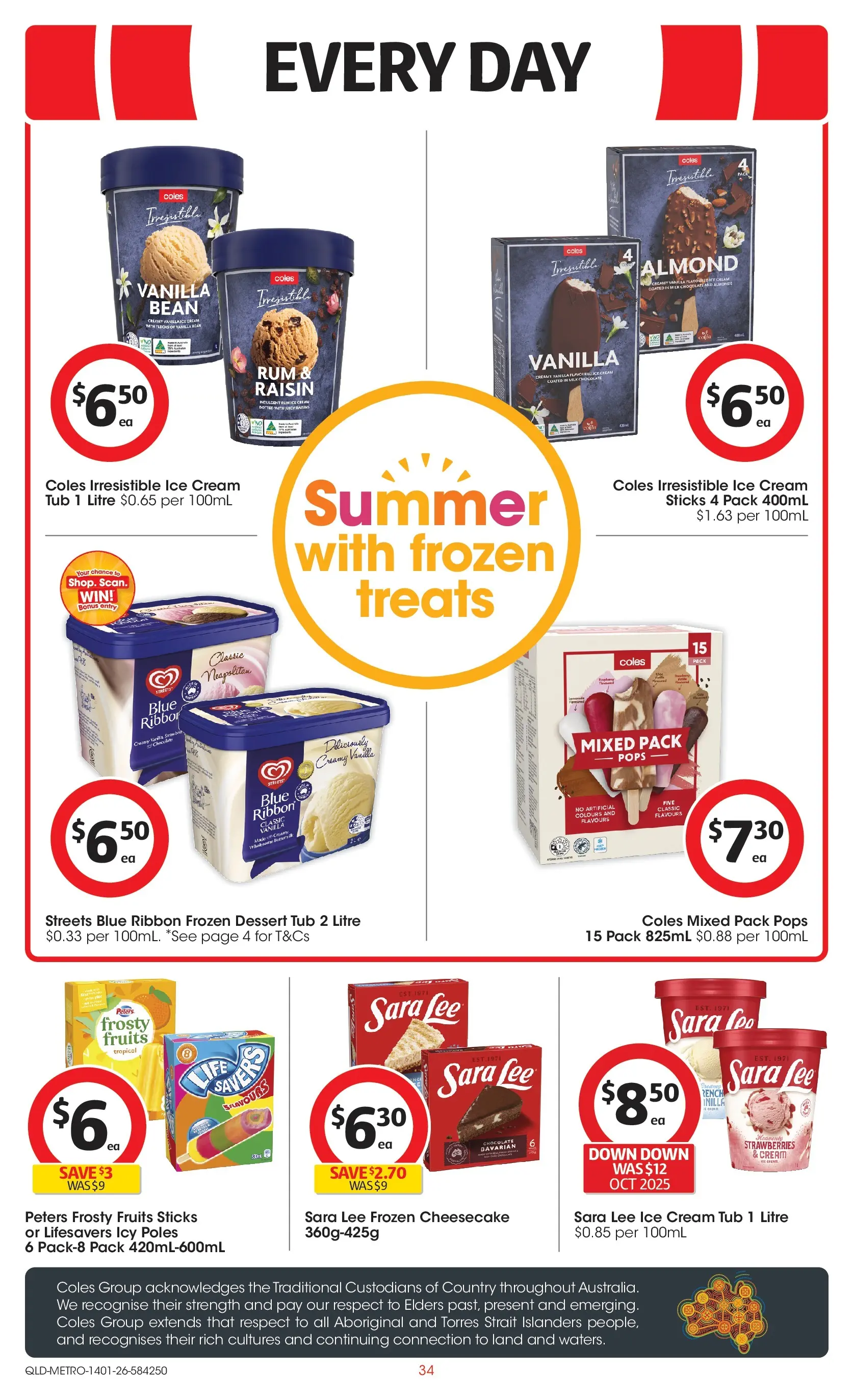 ﻿Coles catalogue valid from 14/01/2026 > Online Australia | Page: 34 | Products: Almonds, Chocolate, Strawberries, Ice cream
