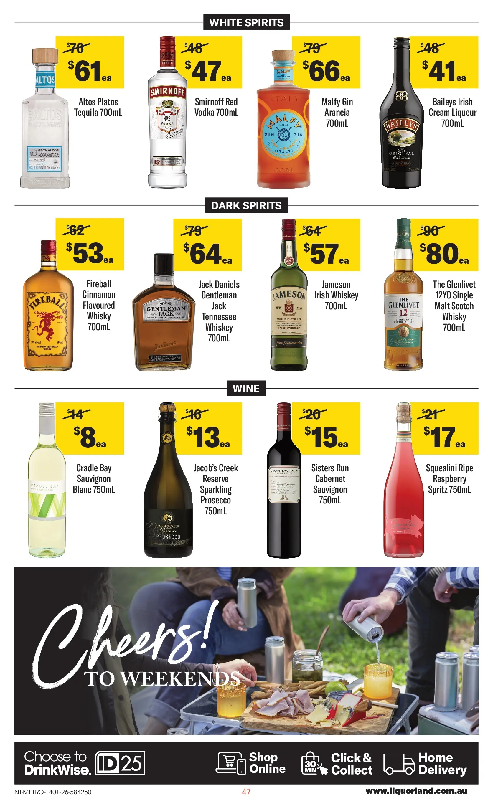 ﻿Coles catalogue valid from 14/01/2026 > Online Australia | Page: 47 | Products: Gin, Cream, Vodka, Scotch