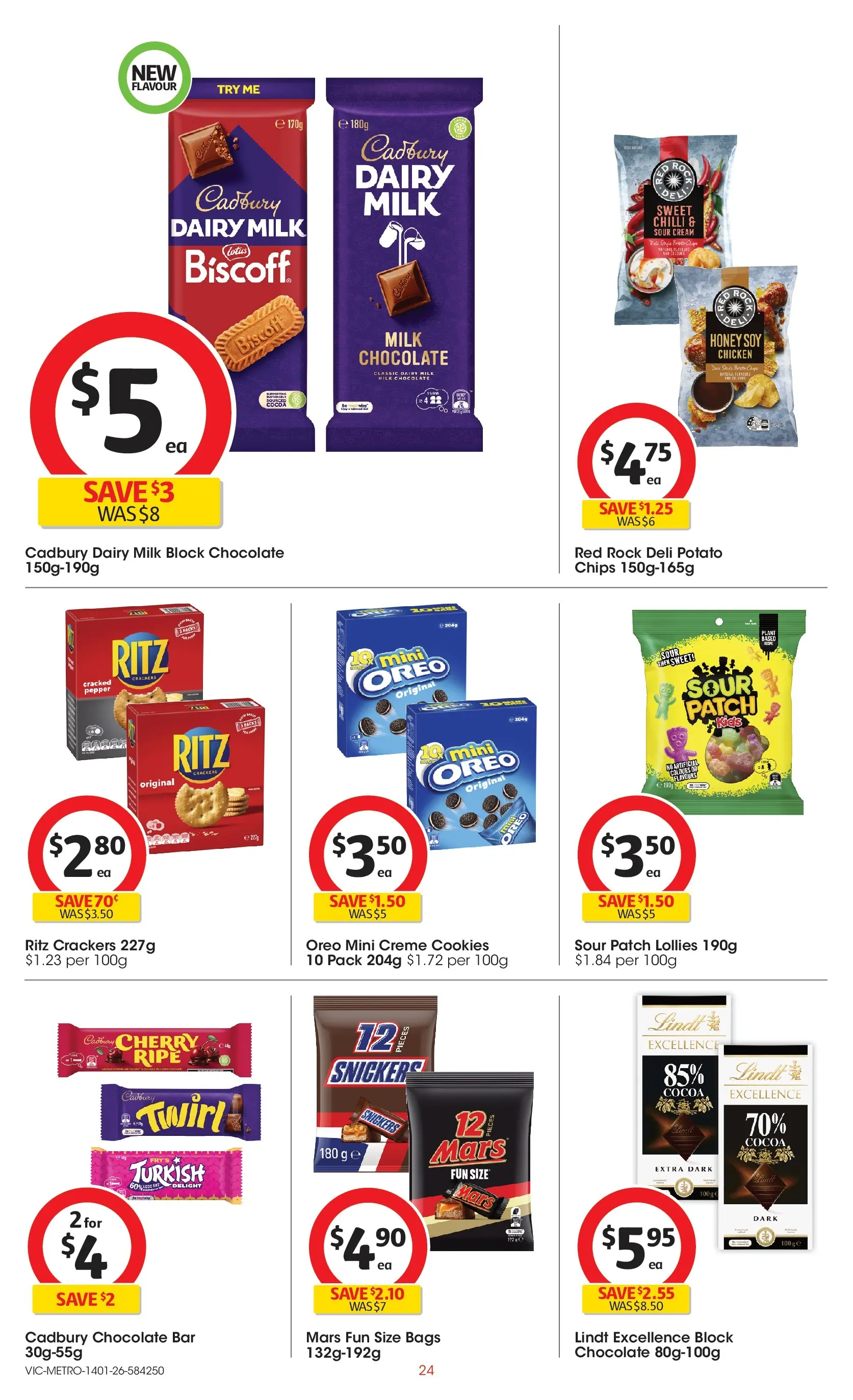 ﻿Coles catalogue valid from 14/01/2026 > Online Australia | Page: 24 | Products: Cocoa, Crackers, Dairy, Sour cream
