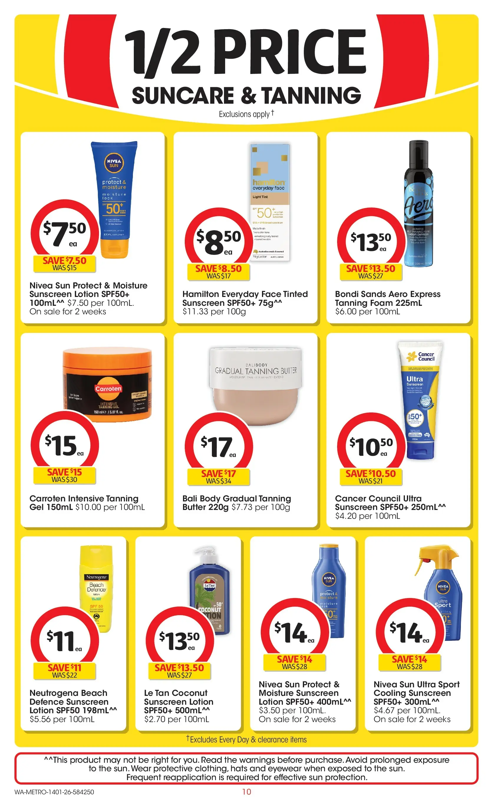 ﻿Coles catalogue valid from 14/01/2026 > Online Australia | Page: 10 | Products: Light, Butter, Sunscreen, Lotion