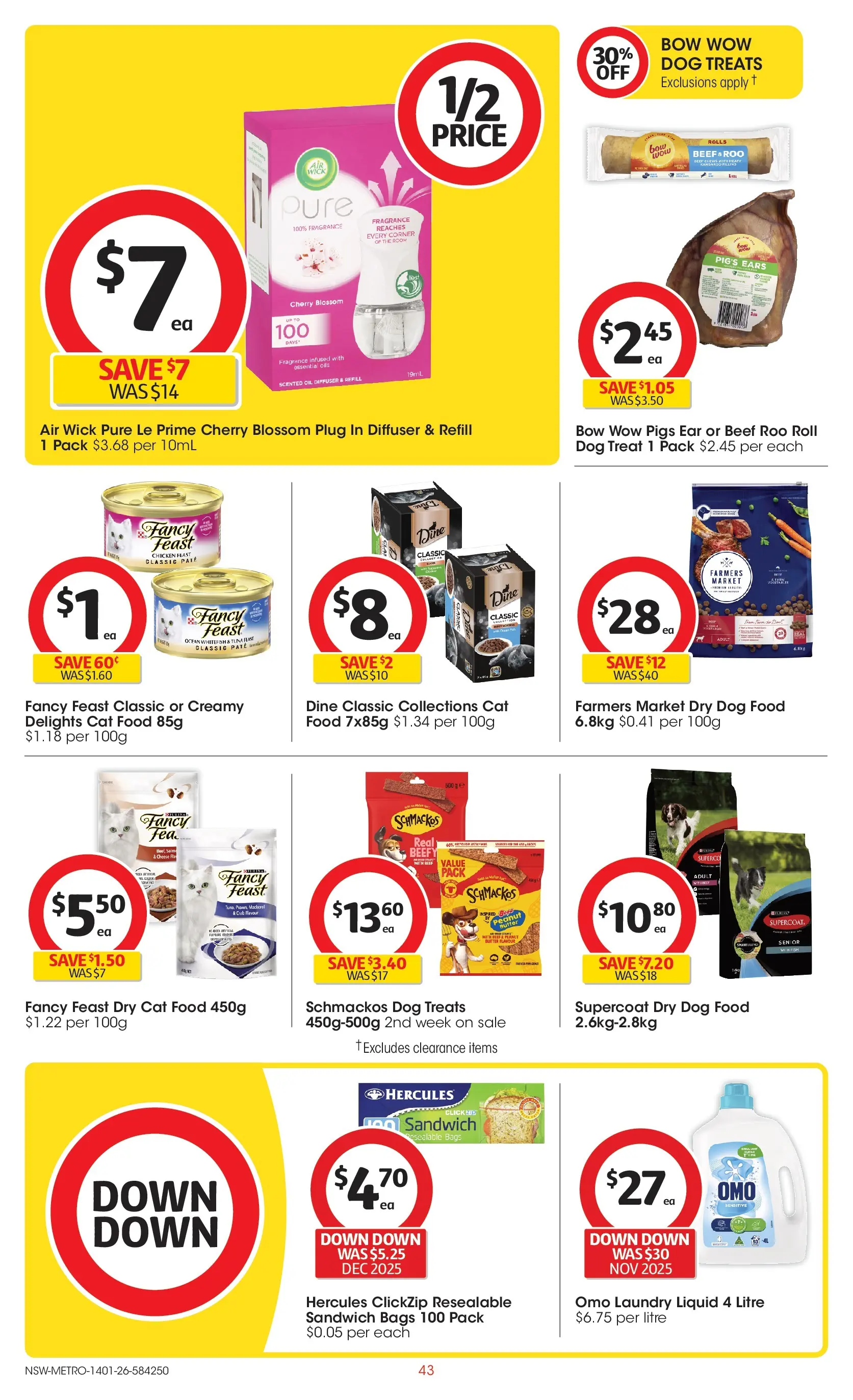 ﻿Coles catalogue valid from 14/01/2026 > Online Australia | Page: 43 | Products: Butter, Chicken, Dog food, Tuna