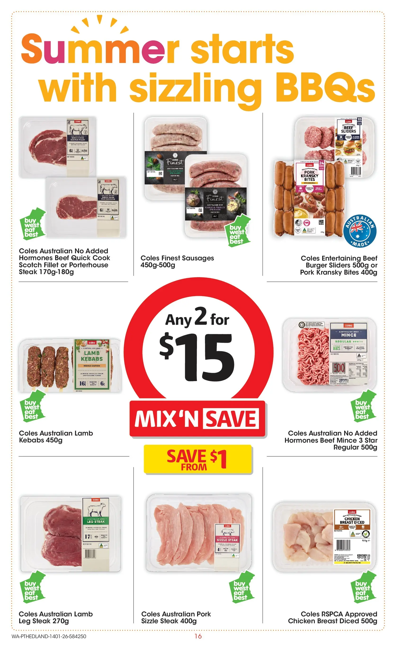 ﻿Coles catalogue valid from 14/01/2026 > Online Australia | Page: 16 | Products: Chicken, Steak, Scotch, Parsley