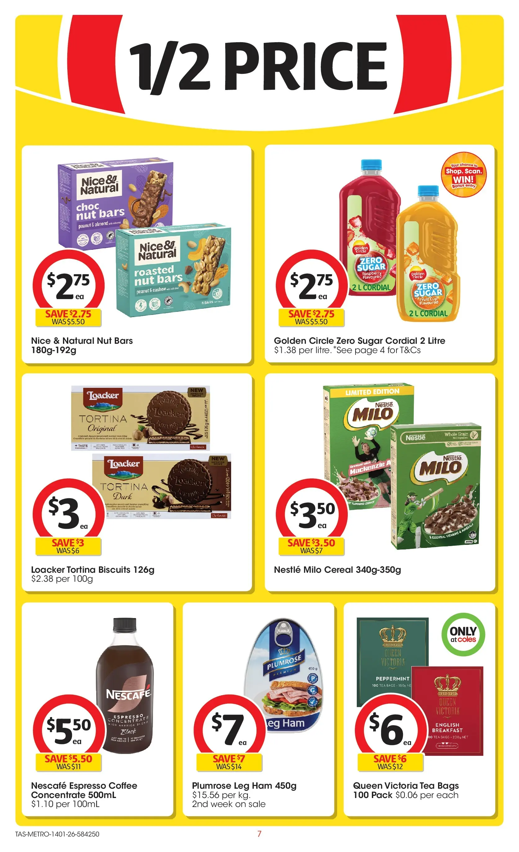 ﻿Coles catalogue valid from 14/01/2026 > Online Australia | Page: 7 | Products: Coffee, Ham, Tea, Sugar