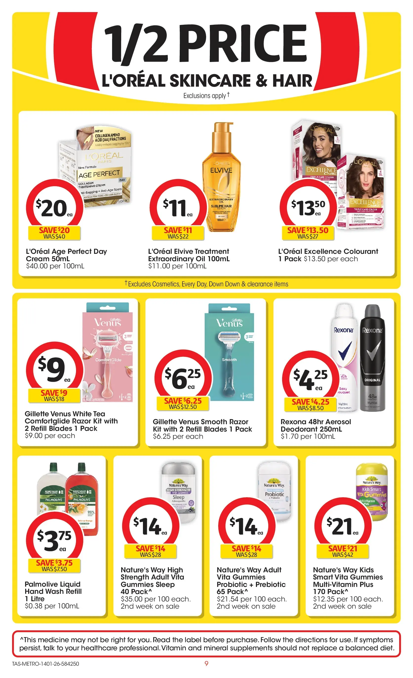 ﻿Coles catalogue valid from 14/01/2026 > Online Australia | Page: 9 | Products: Oil, Tea, Deodorant, Cream