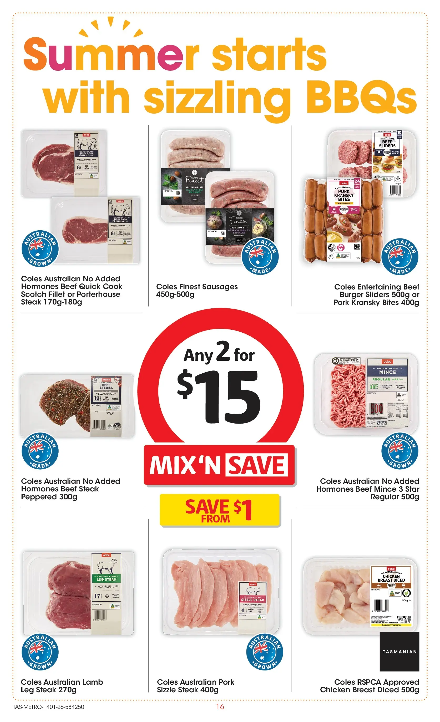 ﻿Coles catalogue valid from 14/01/2026 > Online Australia | Page: 16 | Products: Lamb, Steak, Scotch, Garlic