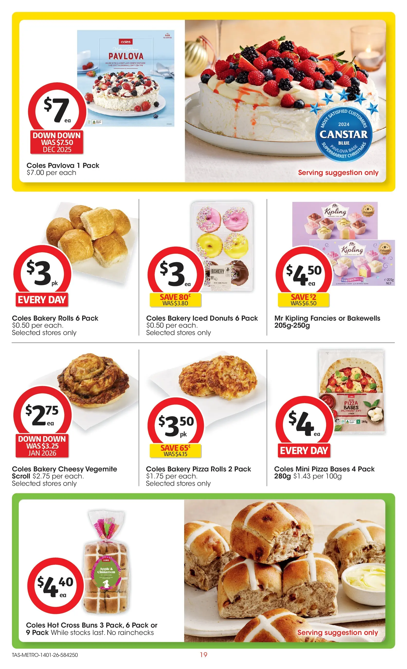 ﻿Coles catalogue valid from 14/01/2026 > Online Australia | Page: 19 | Products: Light, Pizza, Vegemite, Pavlova
