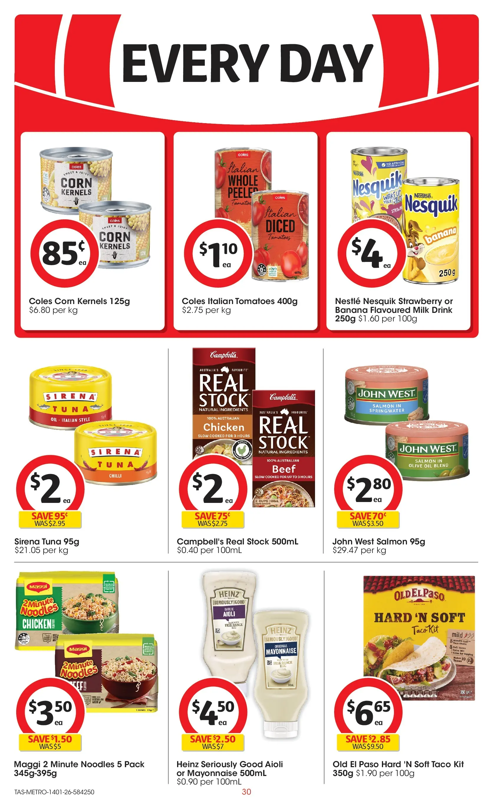 ﻿Coles catalogue valid from 14/01/2026 > Online Australia | Page: 30 | Products: Oil, Salmon, Mayonnaise, Garlic