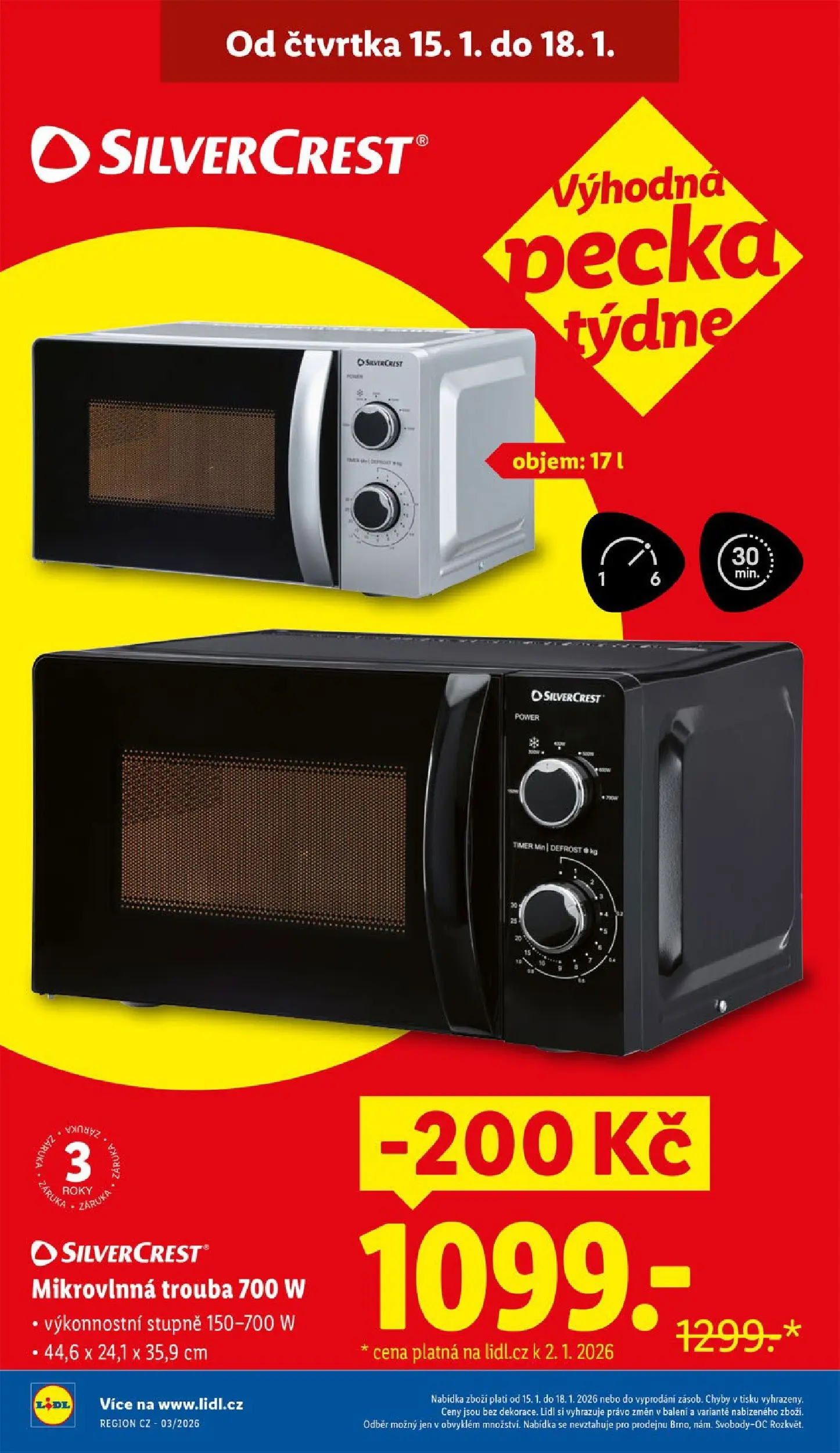 Lidl leták od 14.01.2026 - Nový akční leták | Strana: 6 | Produkty: Trouba, Mikrovlnná trouba
